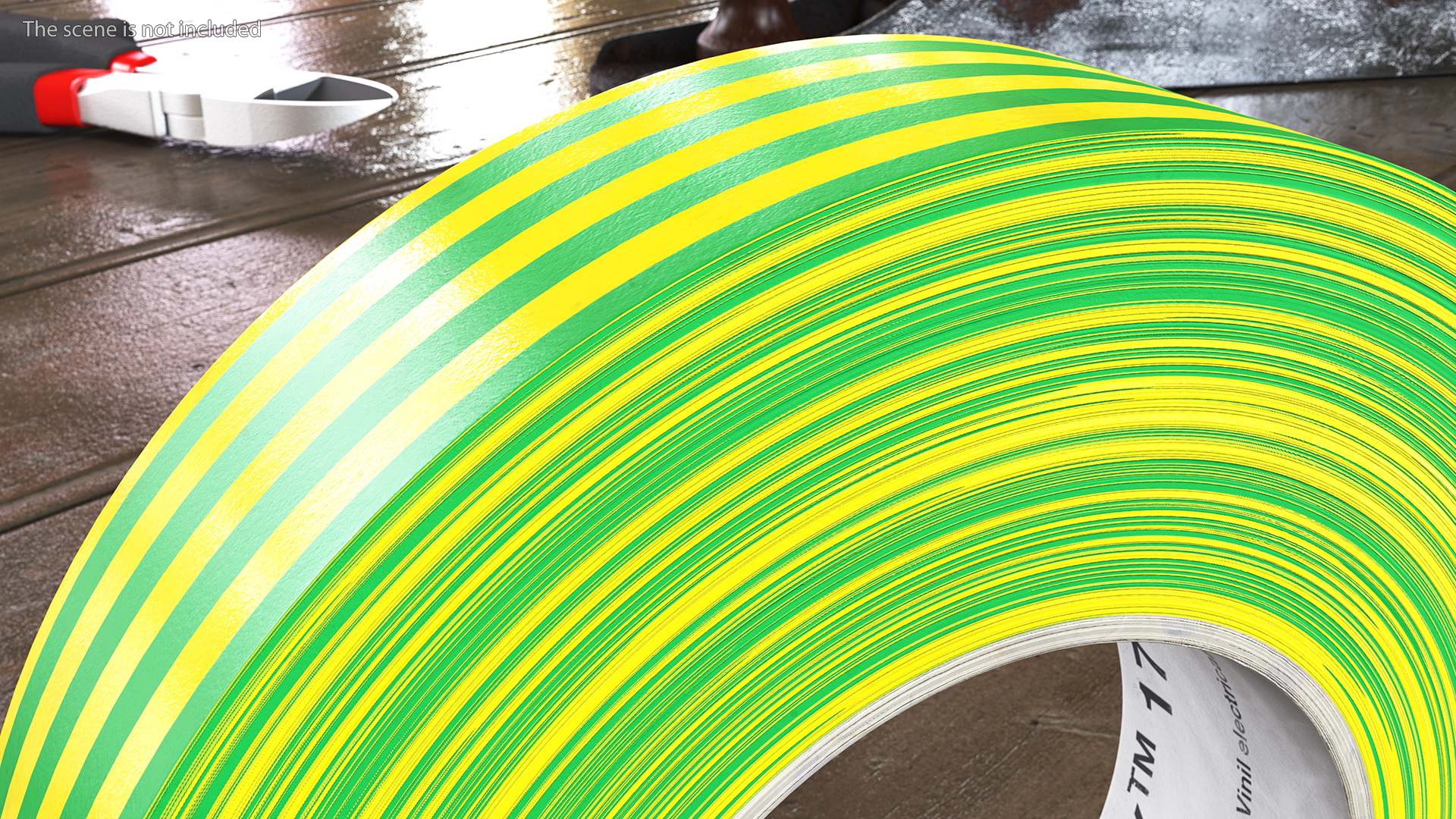 3D Temflex 1700 3M Vinyl Electrical Tape Green model