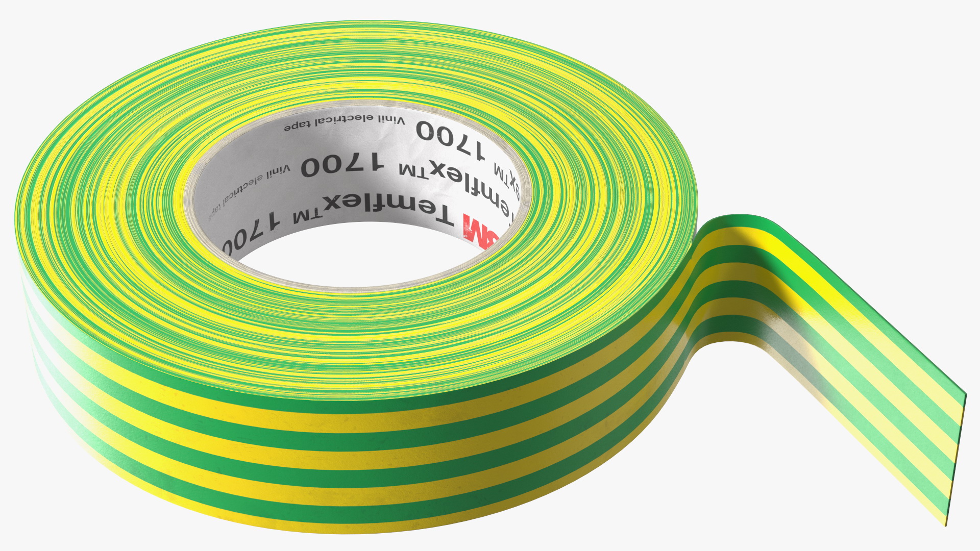 3D Temflex 1700 3M Vinyl Electrical Tape Green model