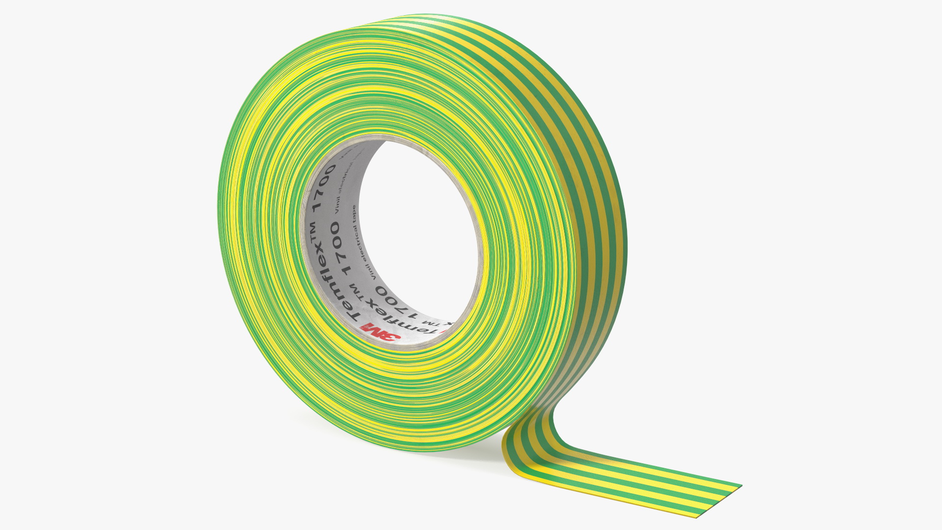 3D Temflex 1700 3M Vinyl Electrical Tape Green model