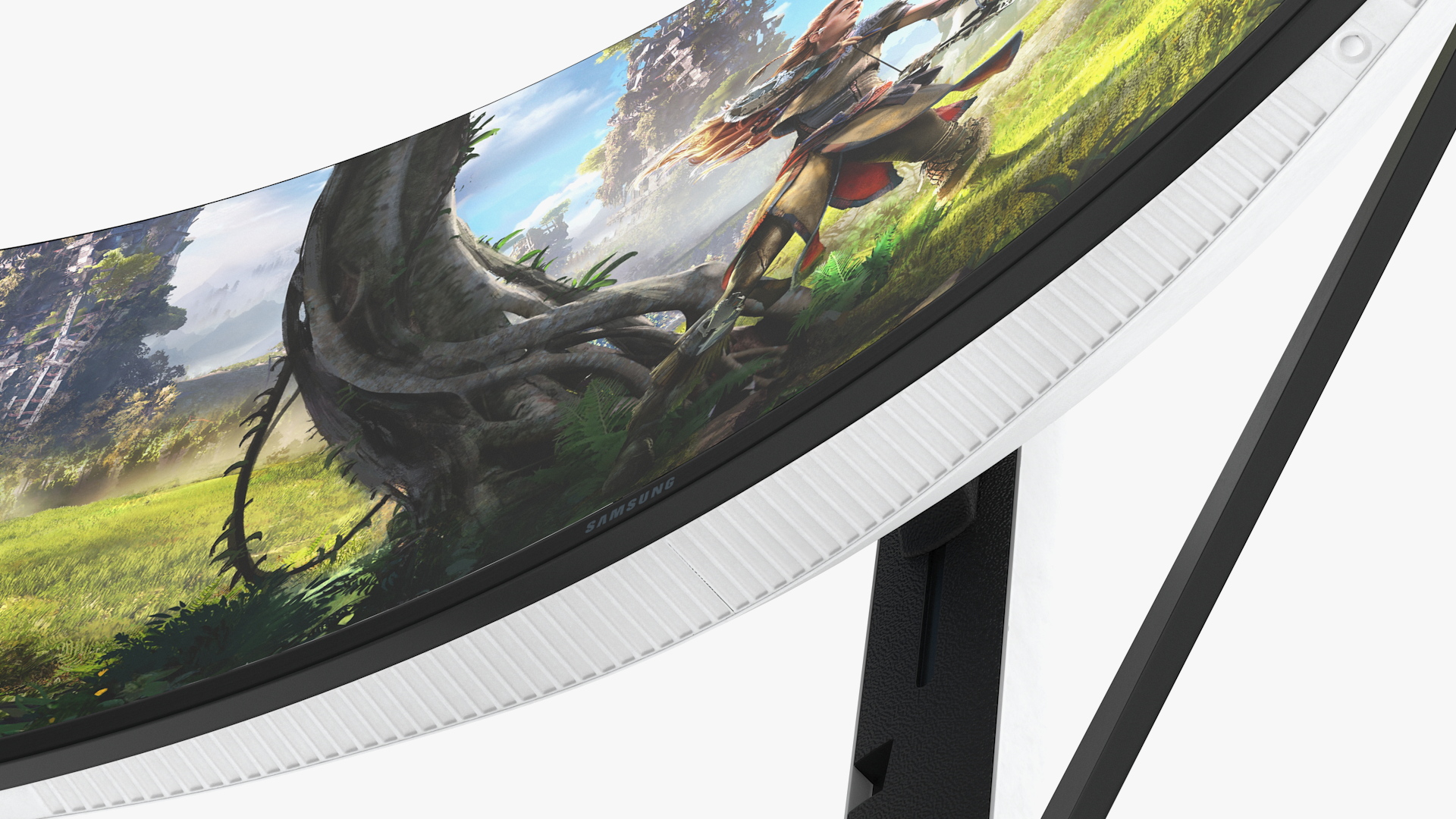 3D Samsung Odyssey G9 Ultrawide Gaming Monitor ON Rigged model
