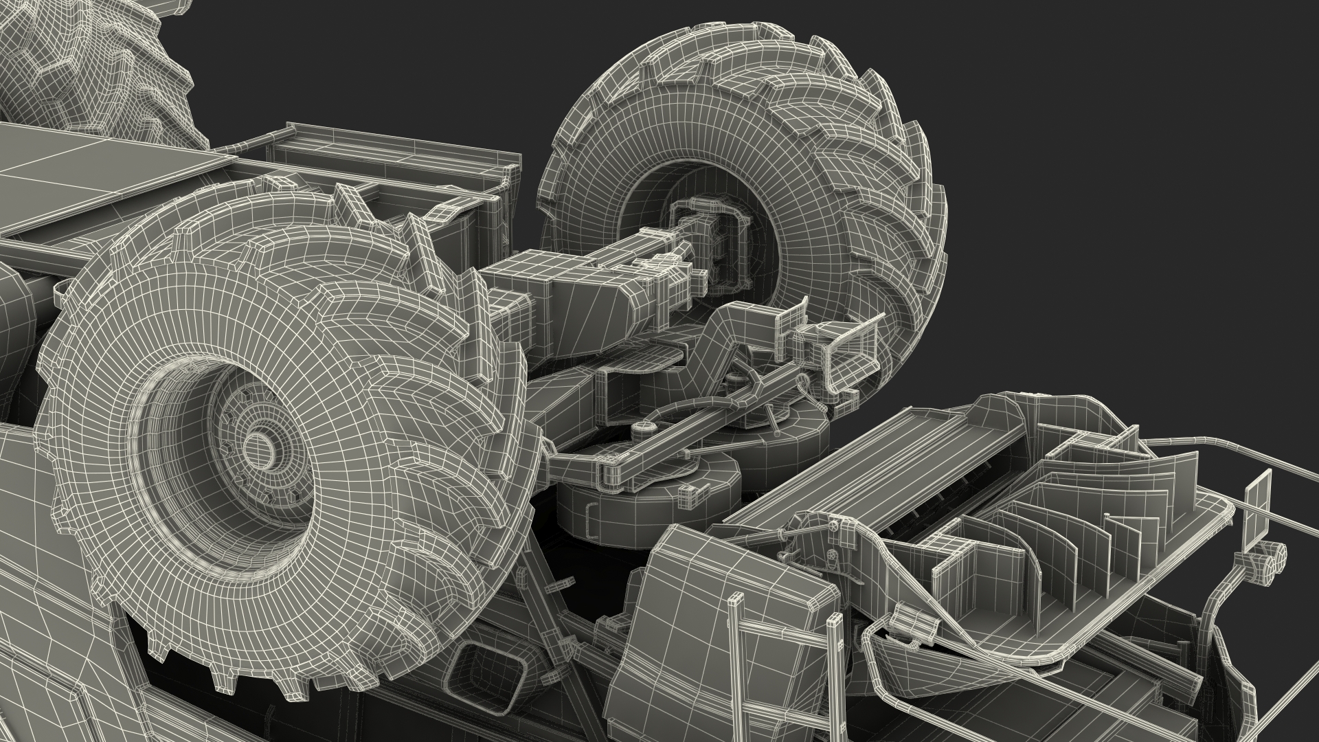 3D Driver Harvester Massey Ferguson Ideal model