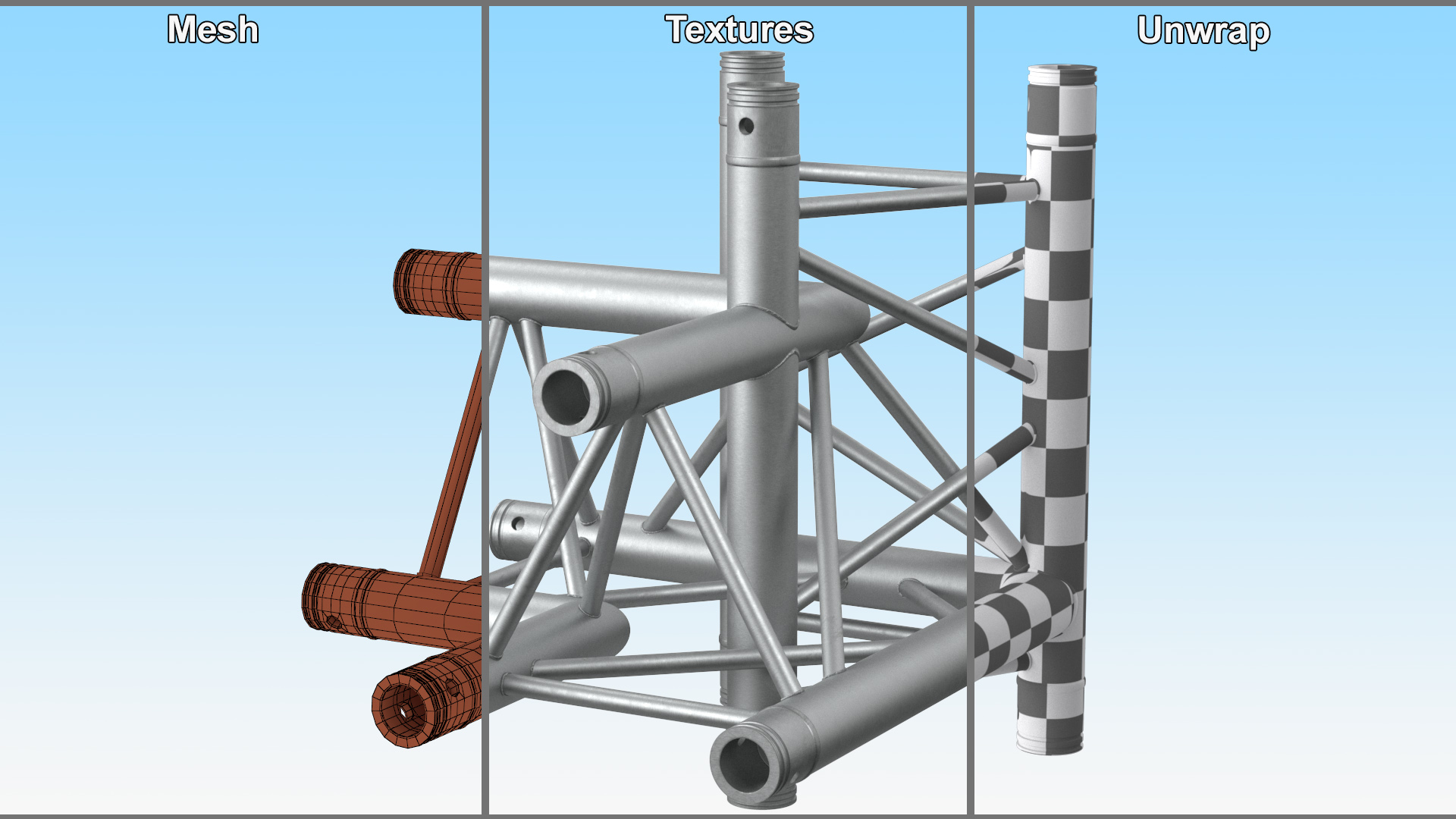 3D model Industrial Truss Modular Large