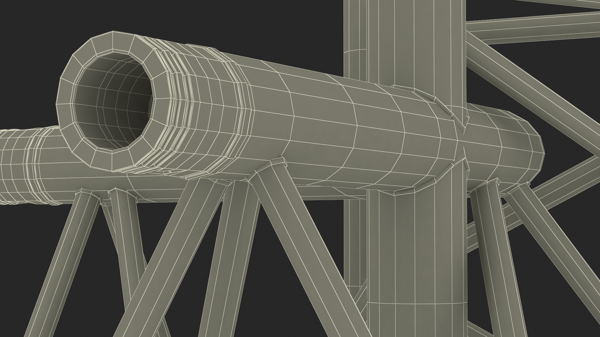 3D model Industrial Truss Modular Large