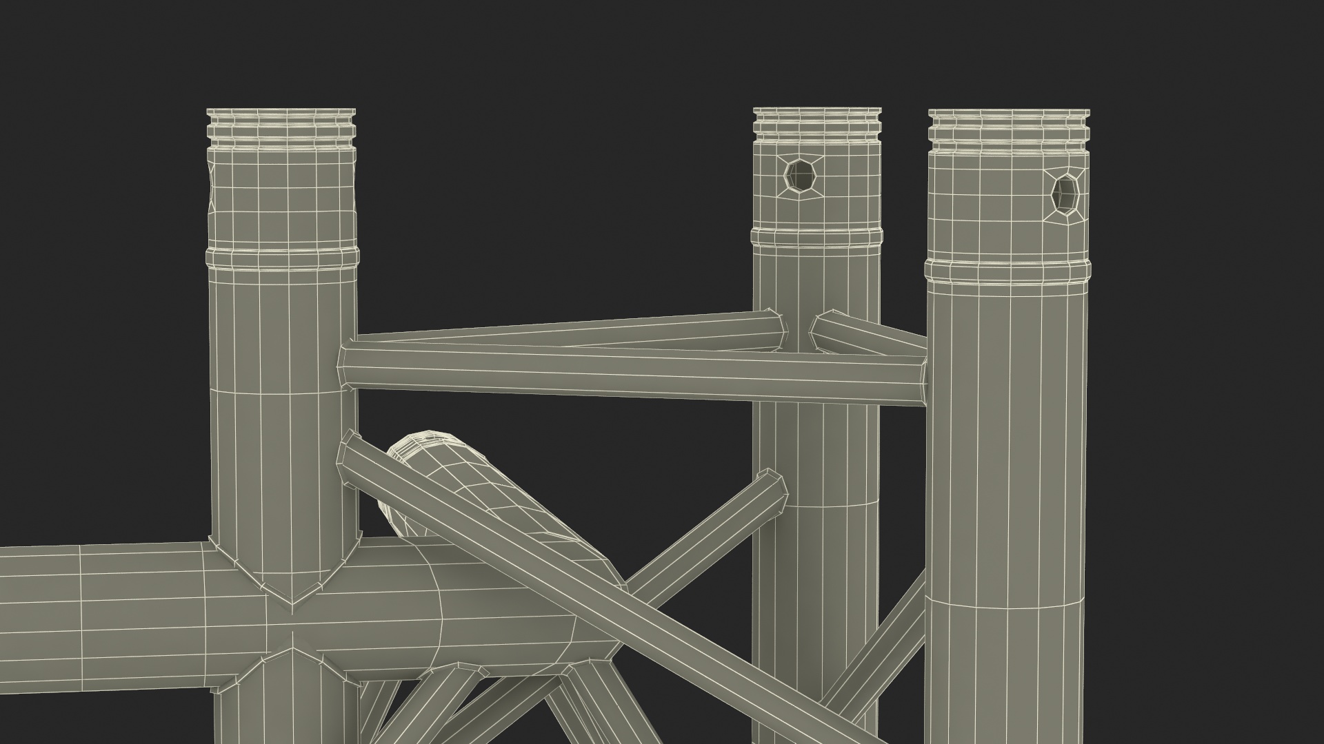 3D model Industrial Truss Modular Large