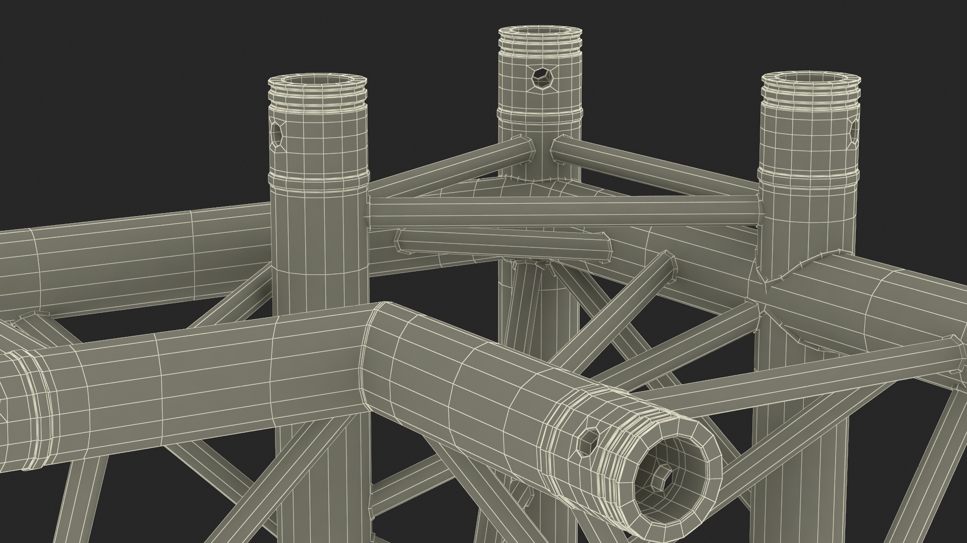 3D model Industrial Truss Modular Large