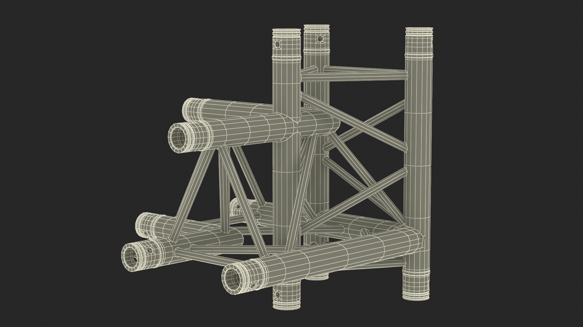 3D model Industrial Truss Modular Large