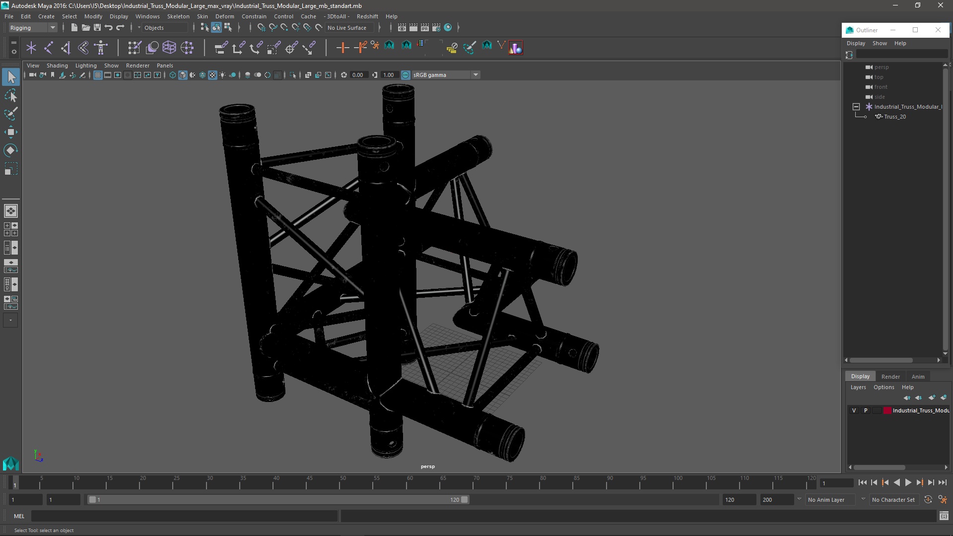 3D model Industrial Truss Modular Large