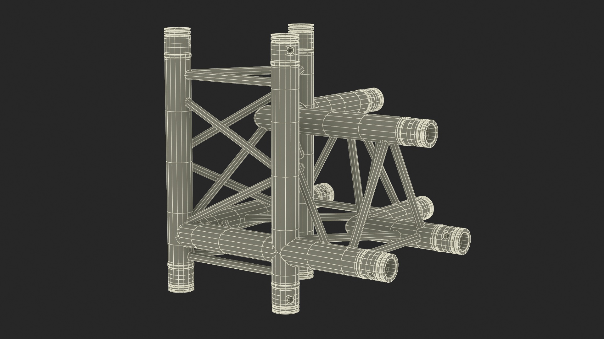 3D model Industrial Truss Modular Large