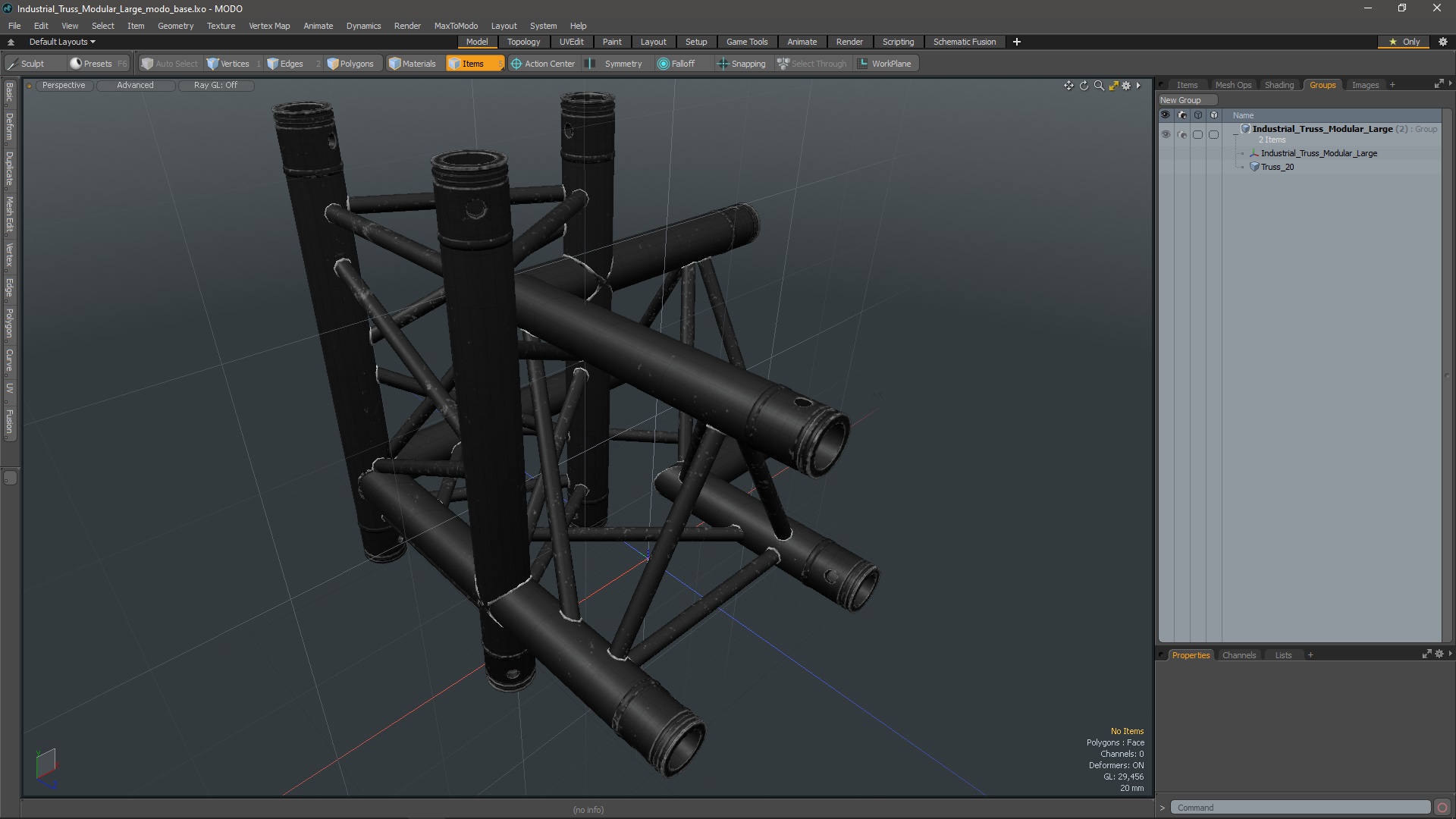 3D model Industrial Truss Modular Large