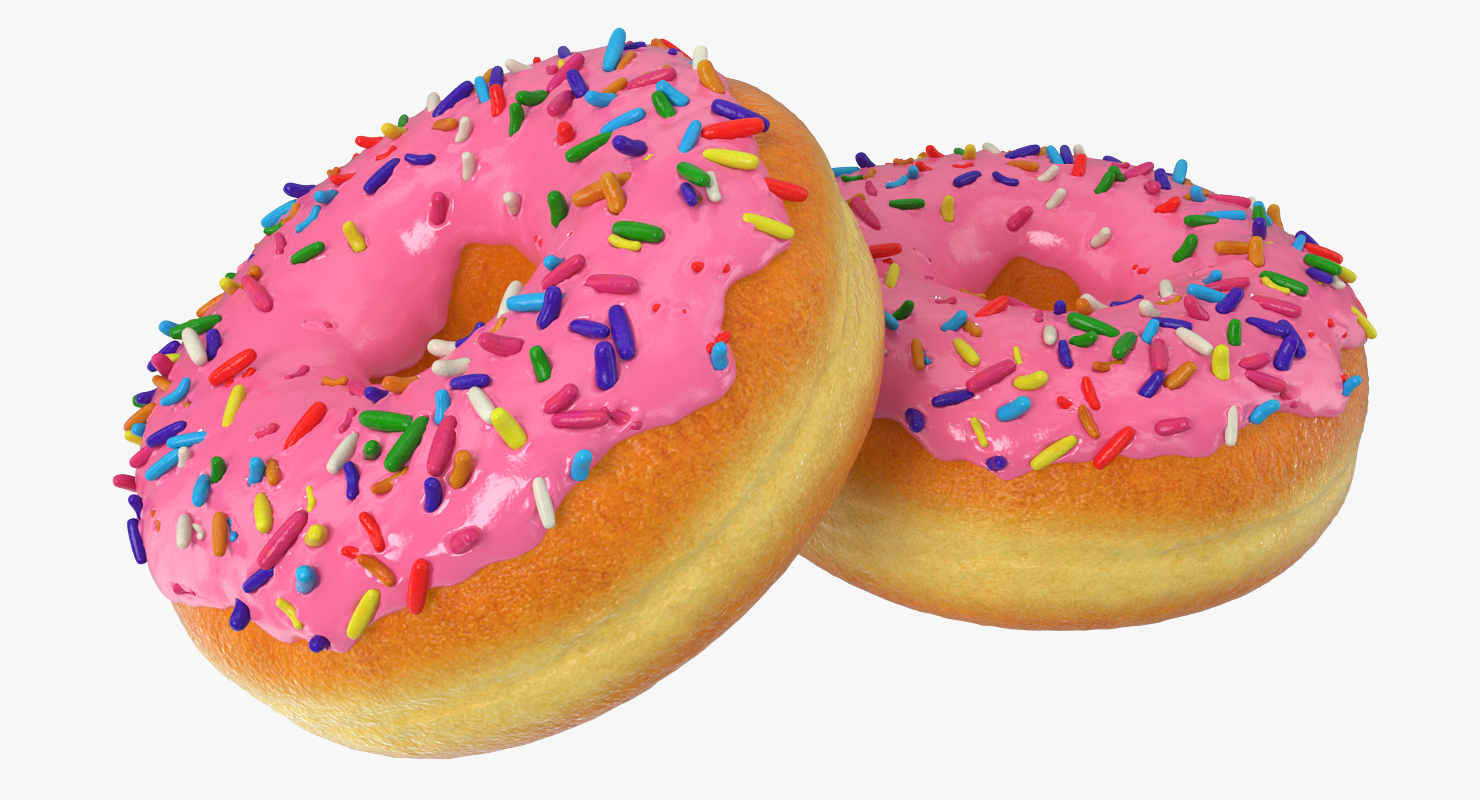 3D model Pink Sprinkled Donut