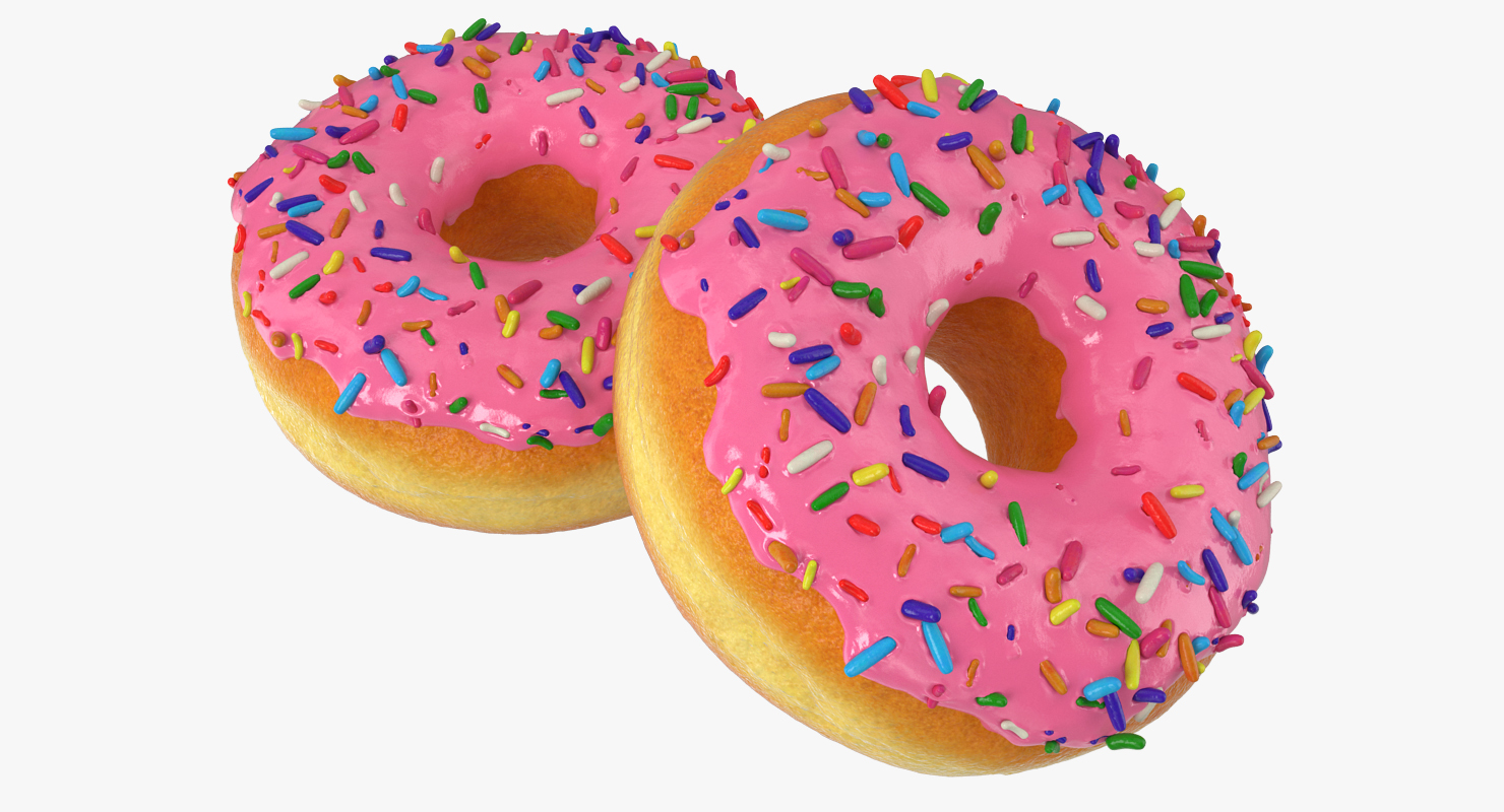 3D model Pink Sprinkled Donut