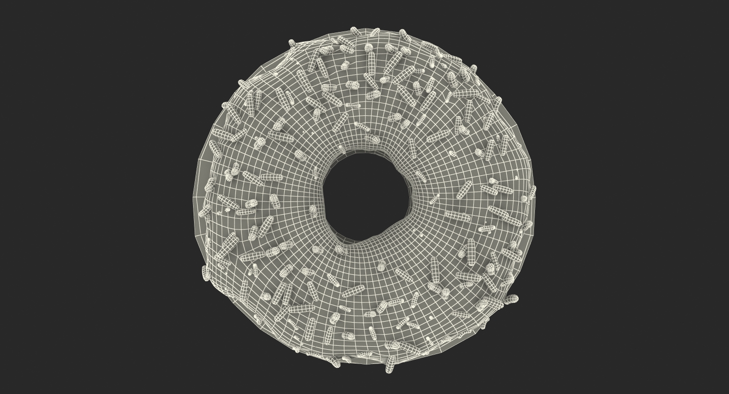 3D model Pink Sprinkled Donut