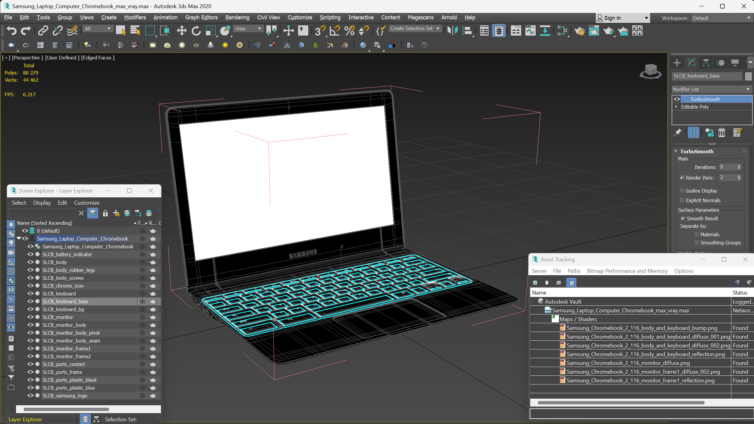 Samsung Laptop Computer Chromebook 3D model