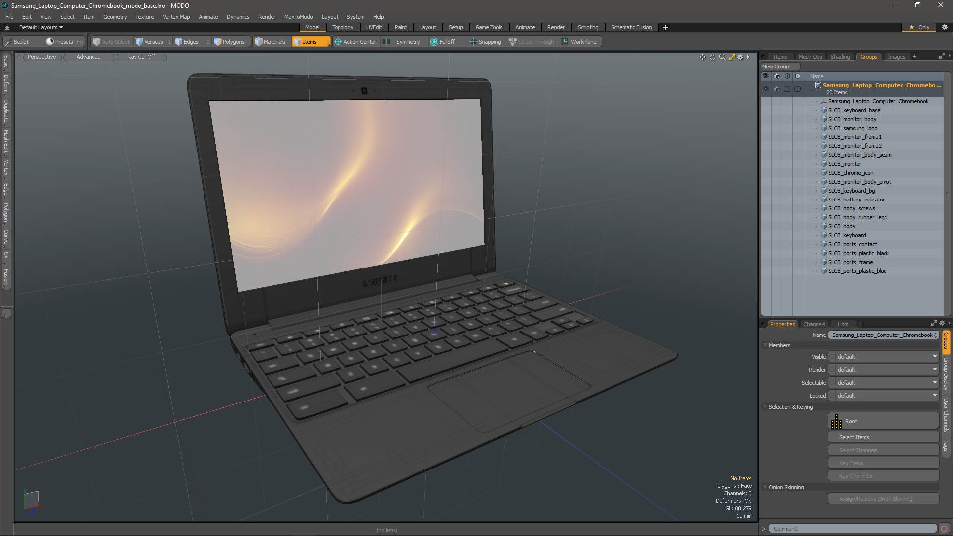 Samsung Laptop Computer Chromebook 3D model