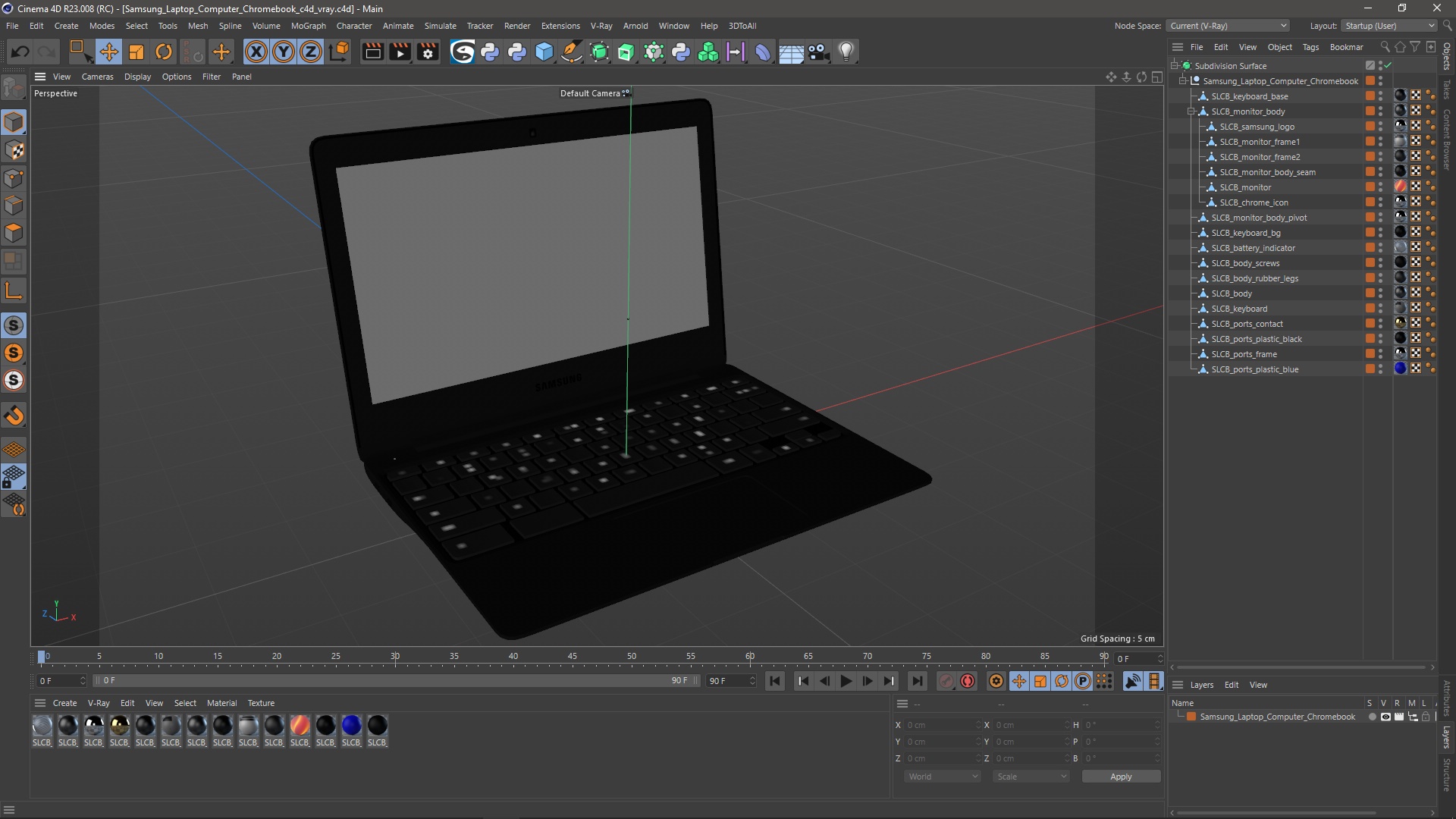 Samsung Laptop Computer Chromebook 3D model