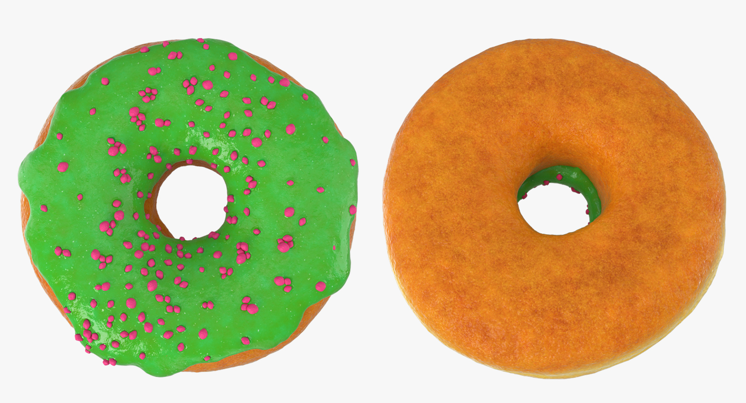 3D model Green Tea Donut