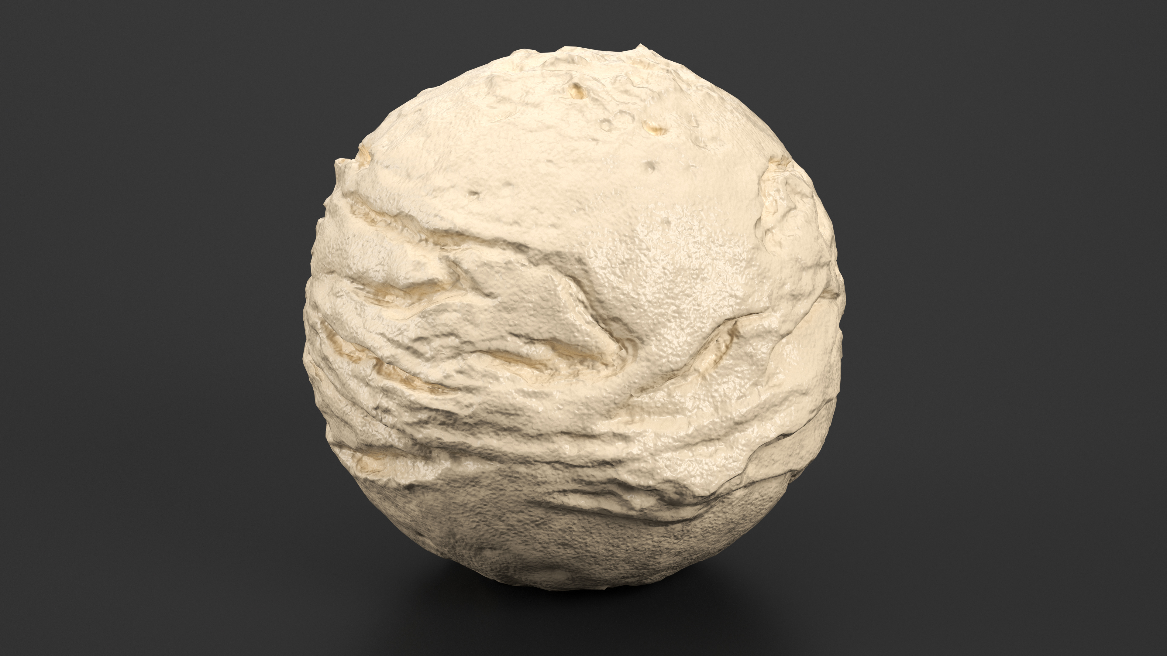 3D Vanilla Ice Cream Scoop model