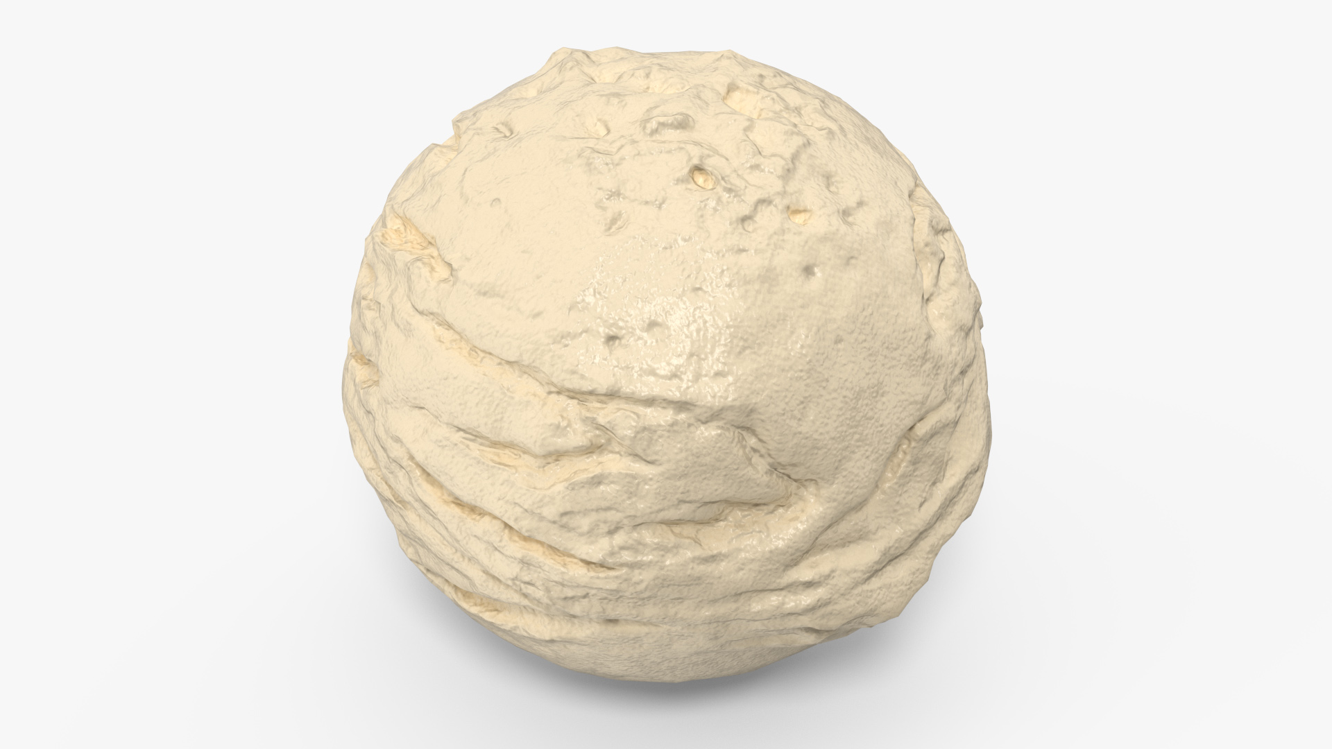 3D Vanilla Ice Cream Scoop model