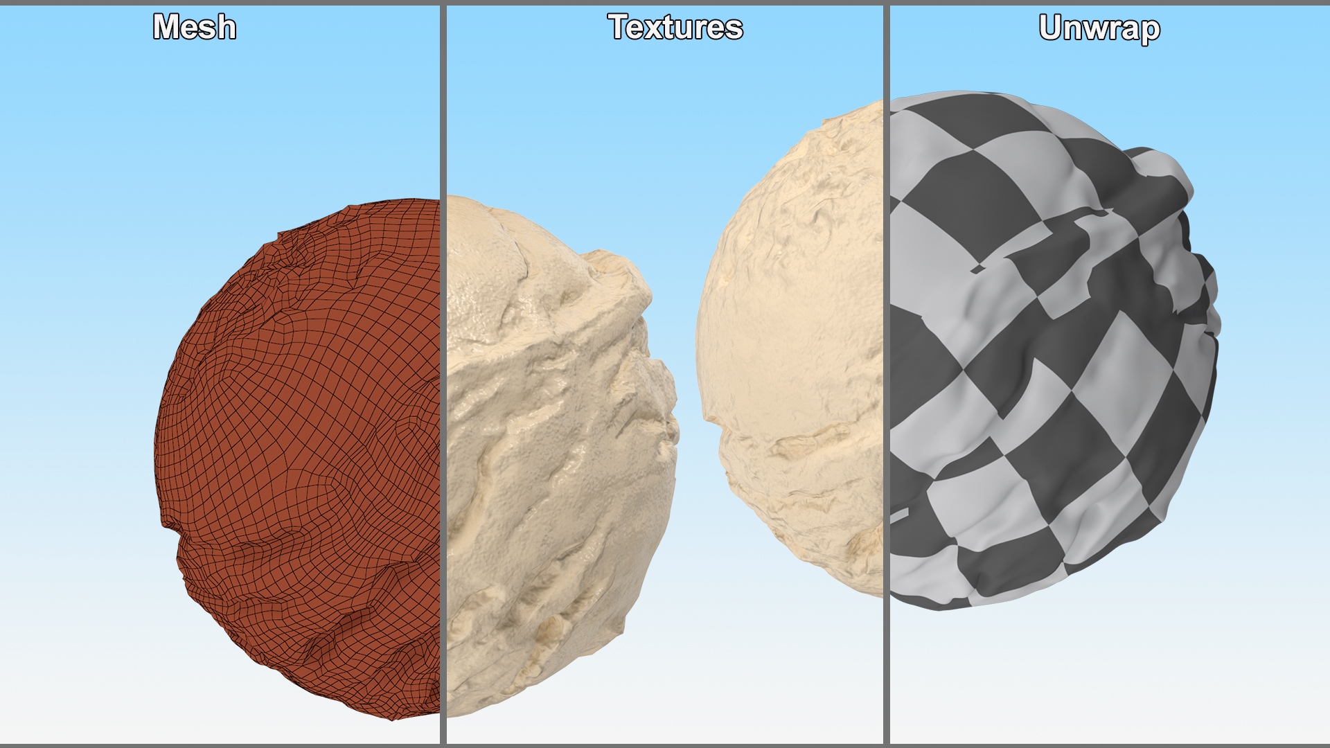 3D Vanilla Ice Cream Scoop model
