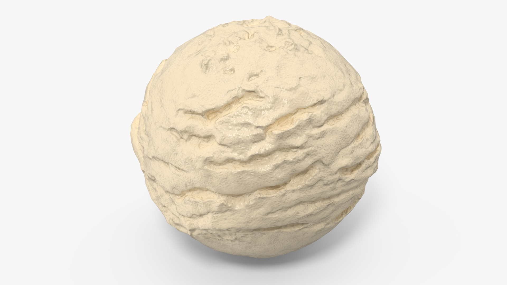 3D Vanilla Ice Cream Scoop model