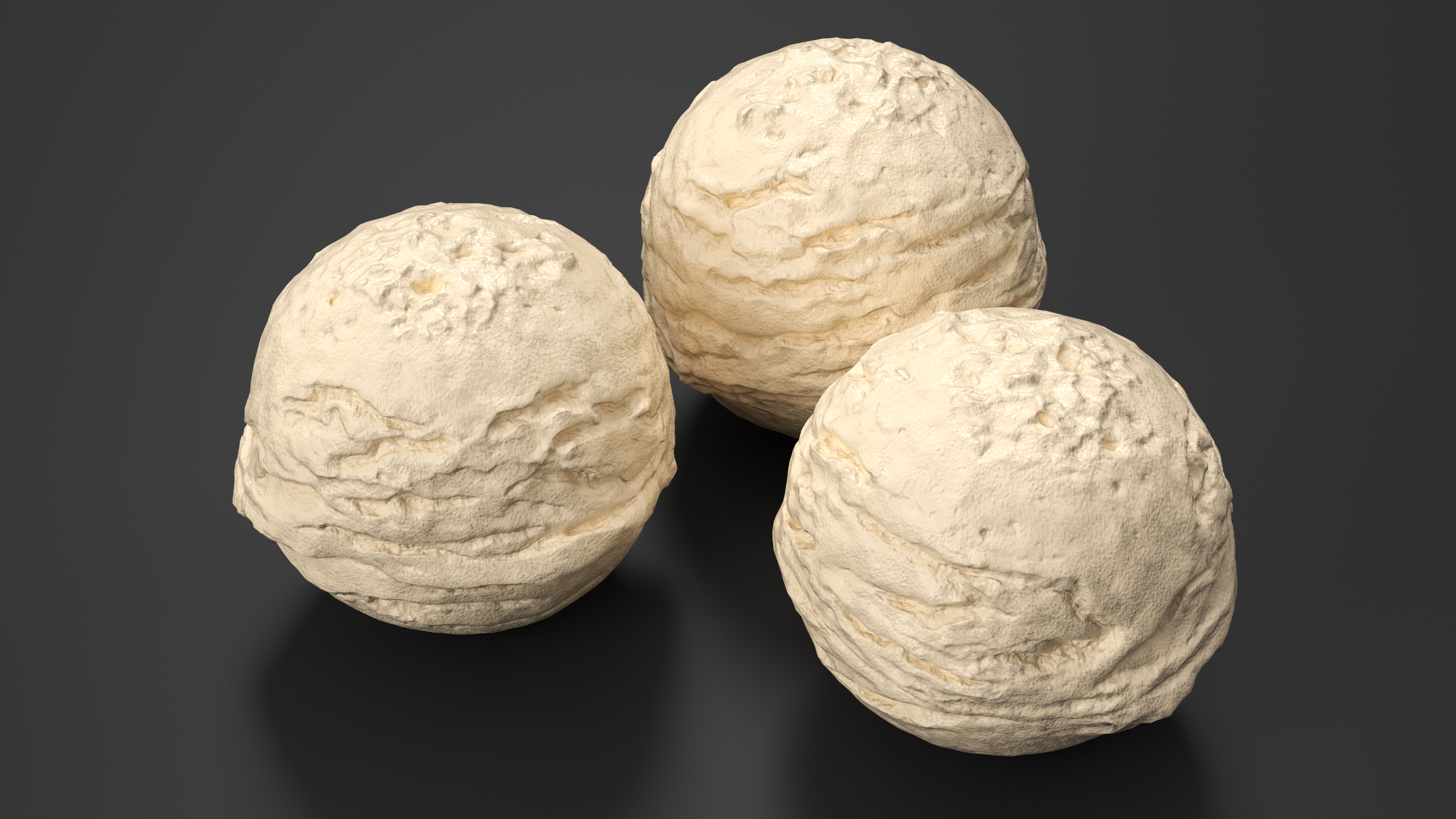3D Vanilla Ice Cream Scoop model