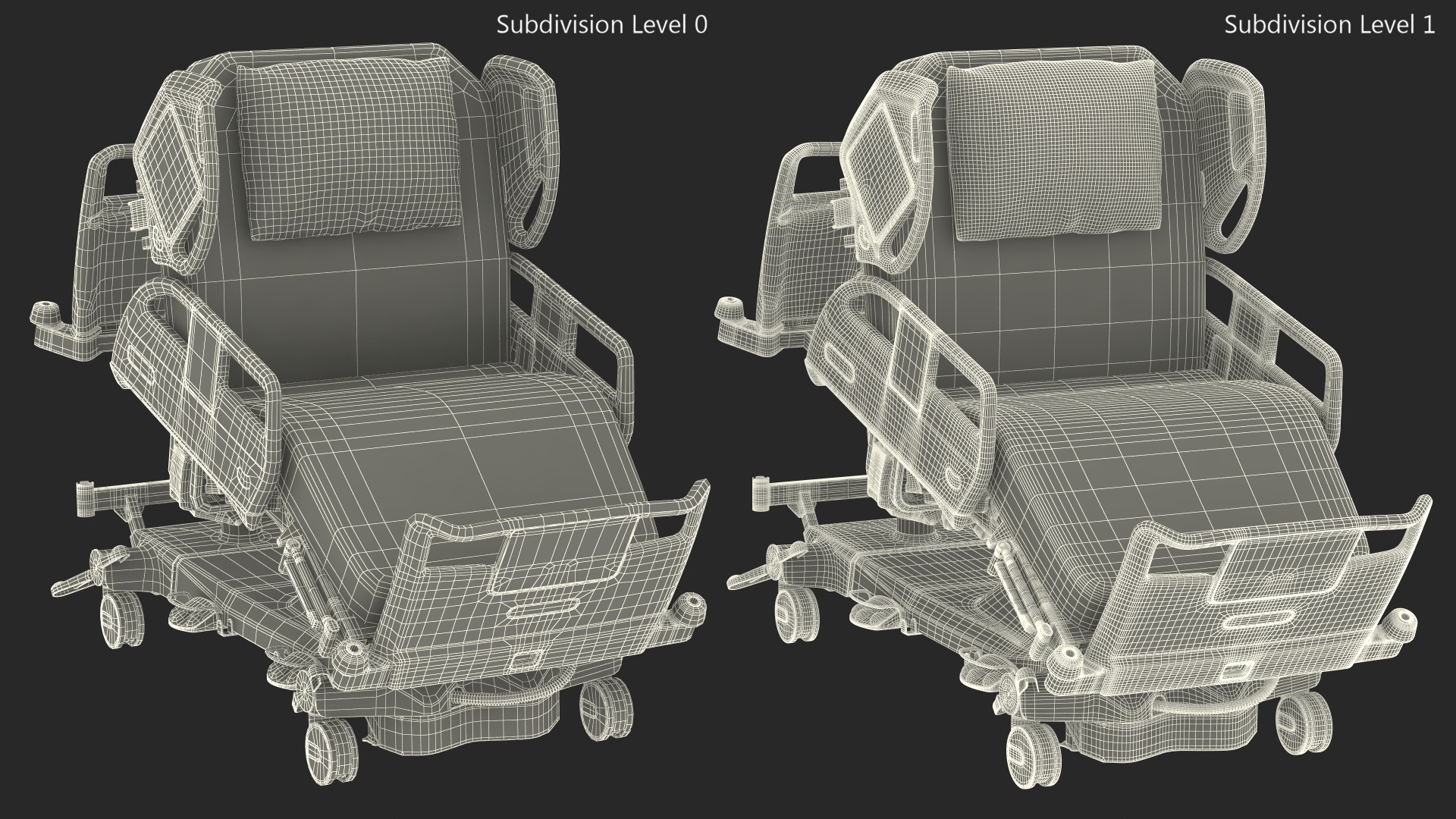 LINET Multifunctional Hospital Bed 3D model
