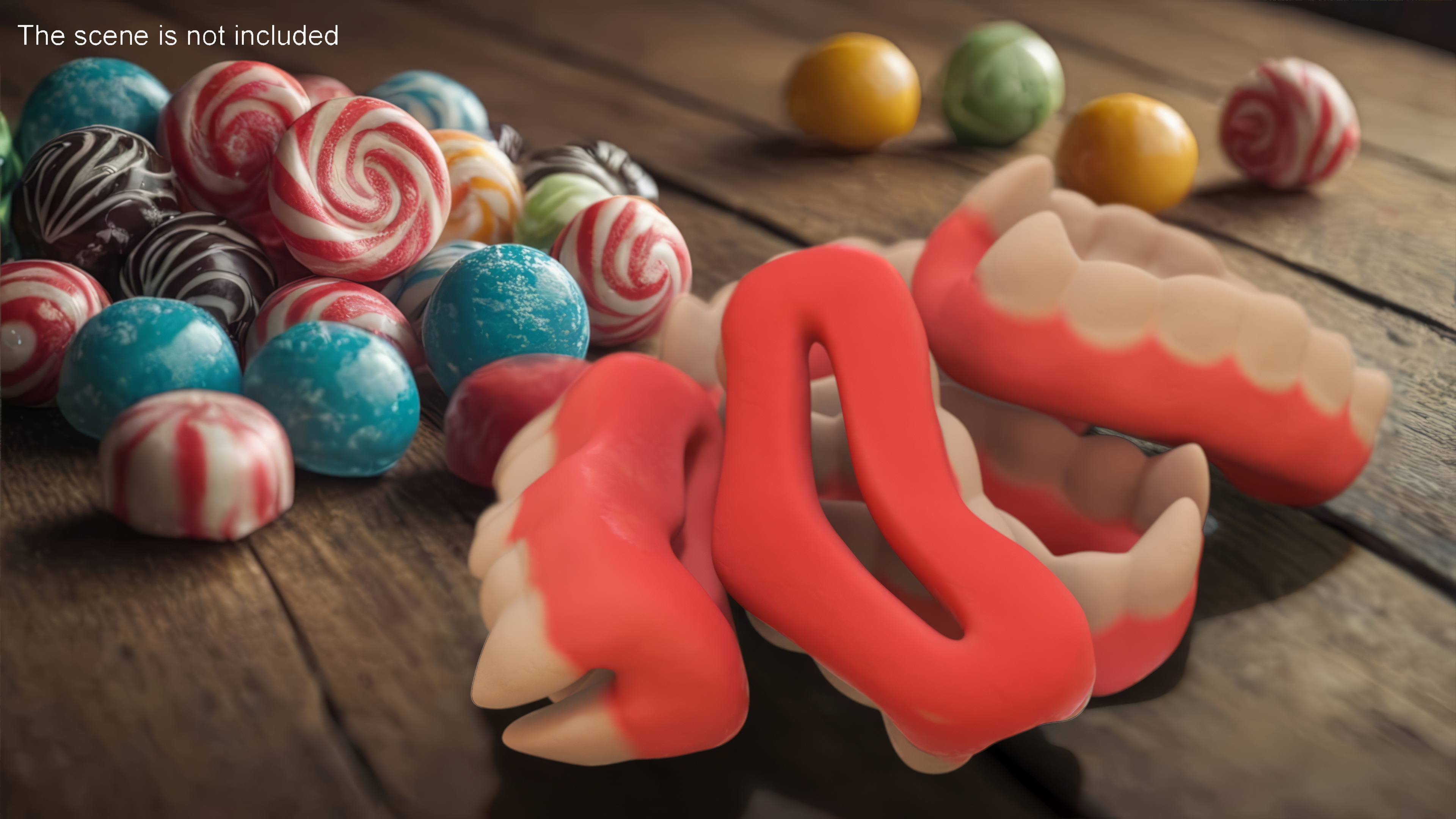 3D model Chewing Gummy Double Teeth Candy for 3D Print