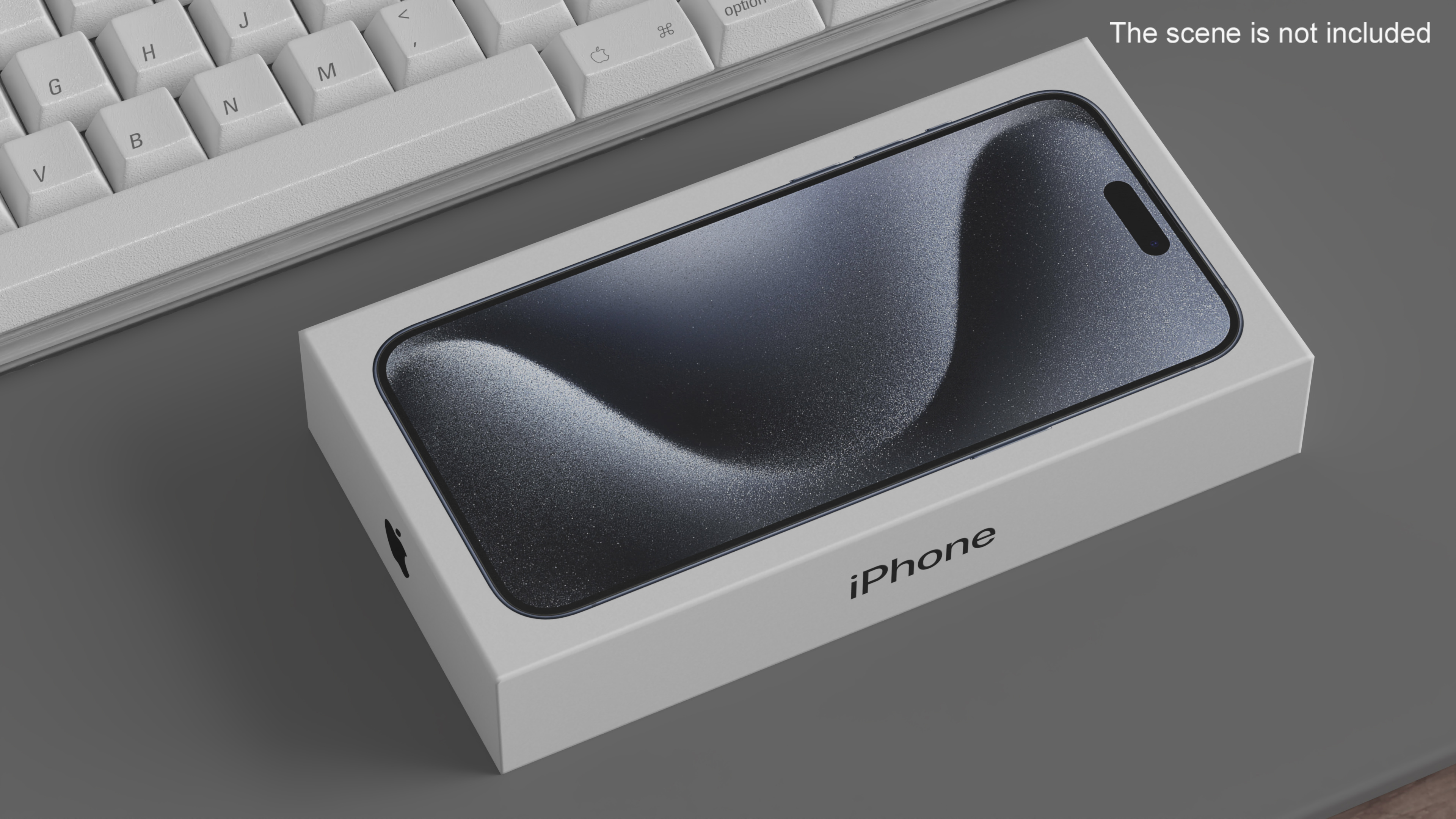 3D Apple iPhone 15 Pro Black Titanium Box model