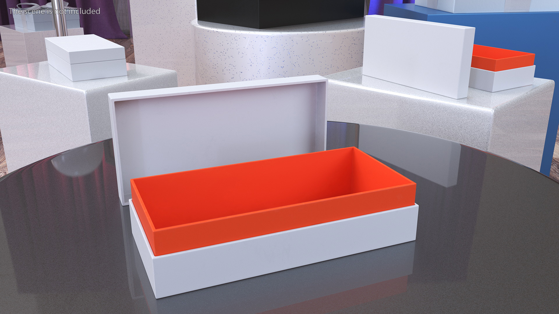 3D Opened Sunglasses Box