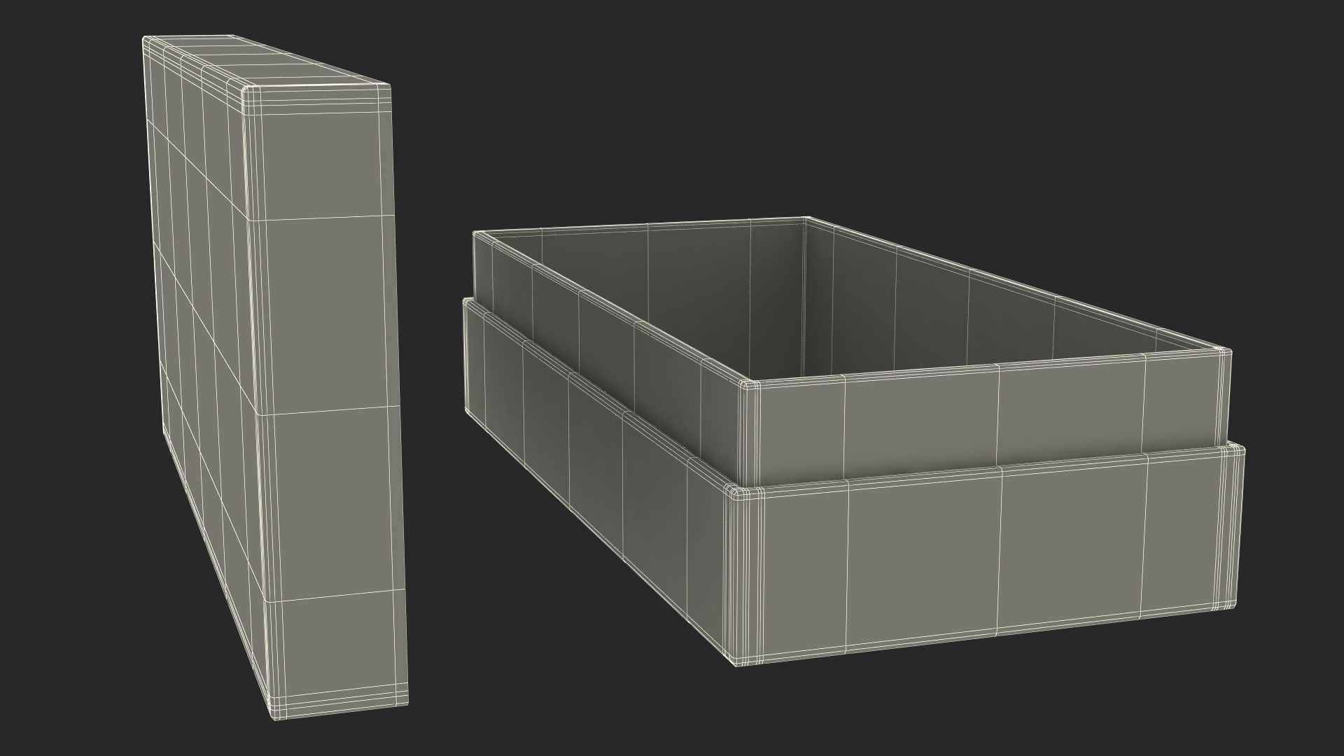 3D Opened Sunglasses Box
