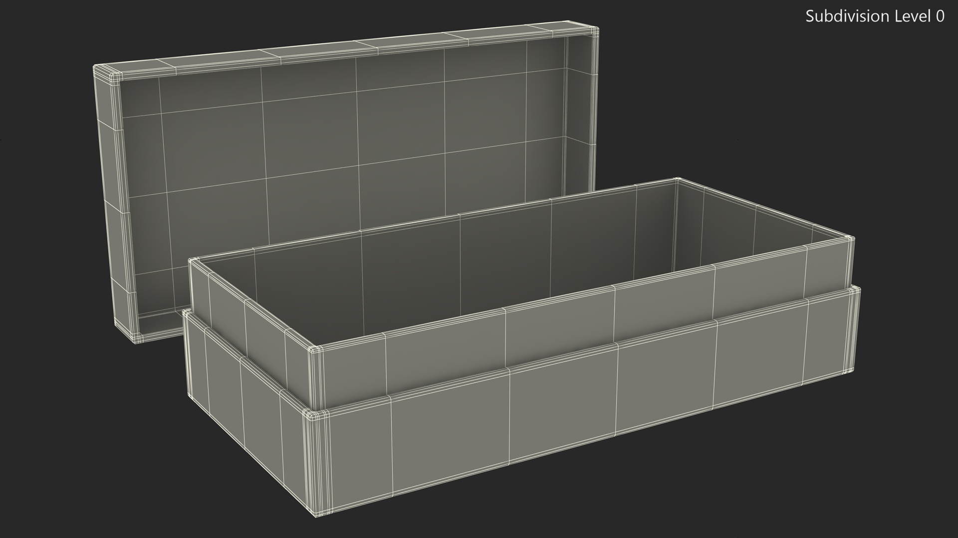 3D Opened Sunglasses Box