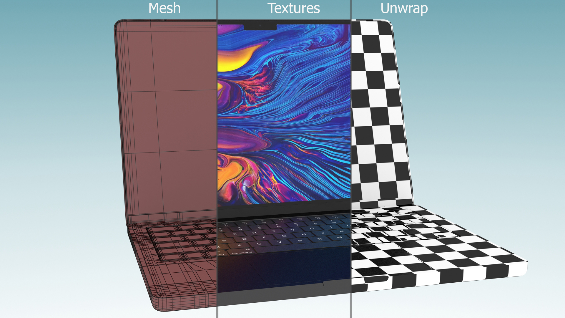 Notebook 14 inch Black 3D