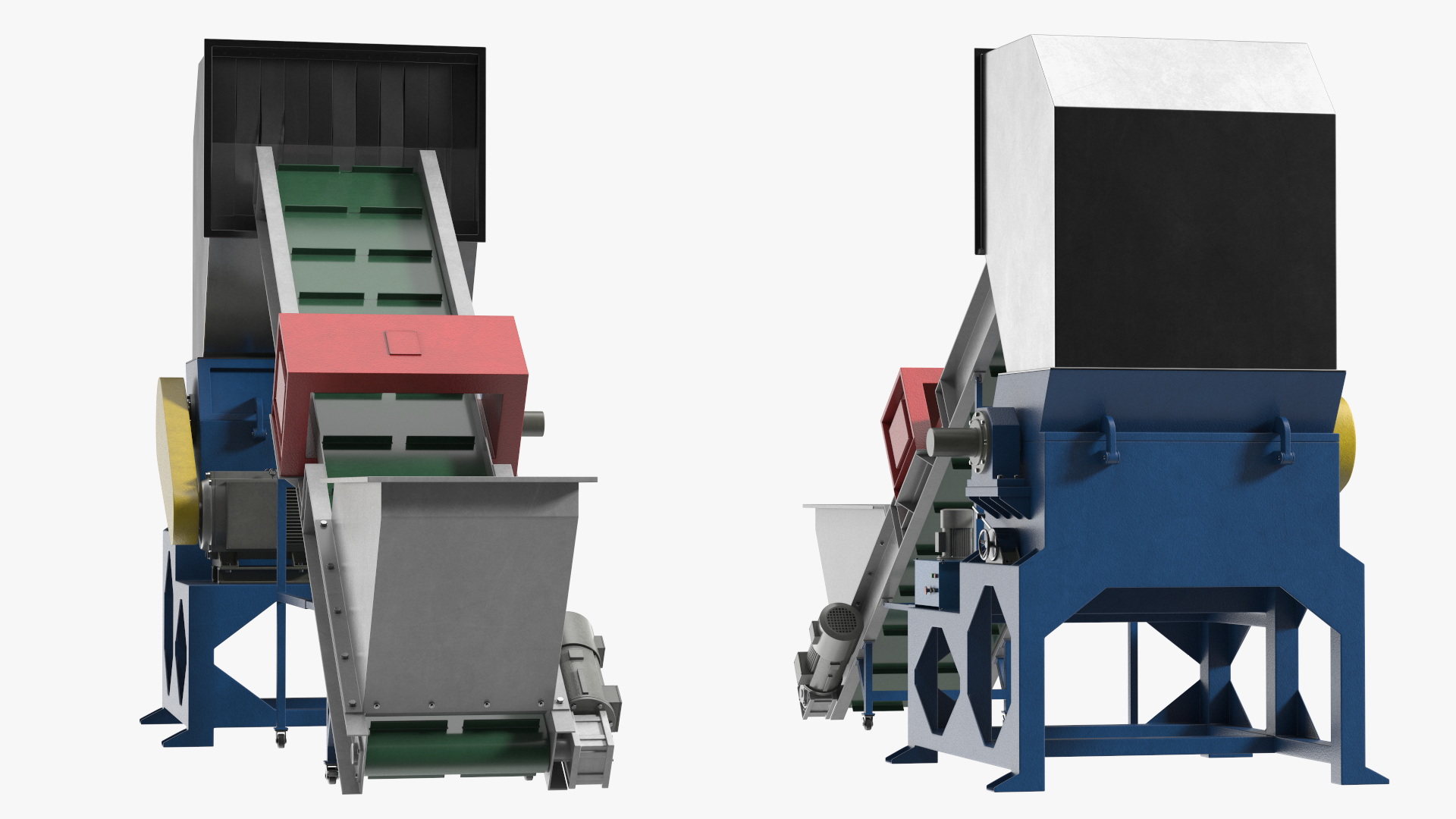 Shredder With Conveyor 3D
