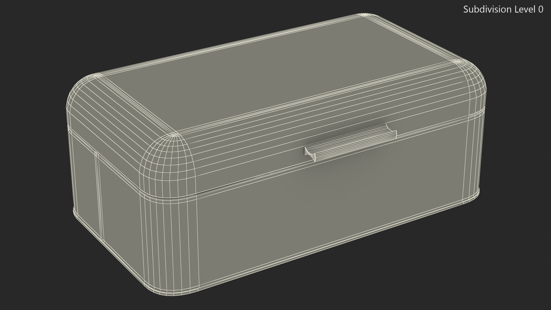 Metal Bread Bin Black Clean 3D