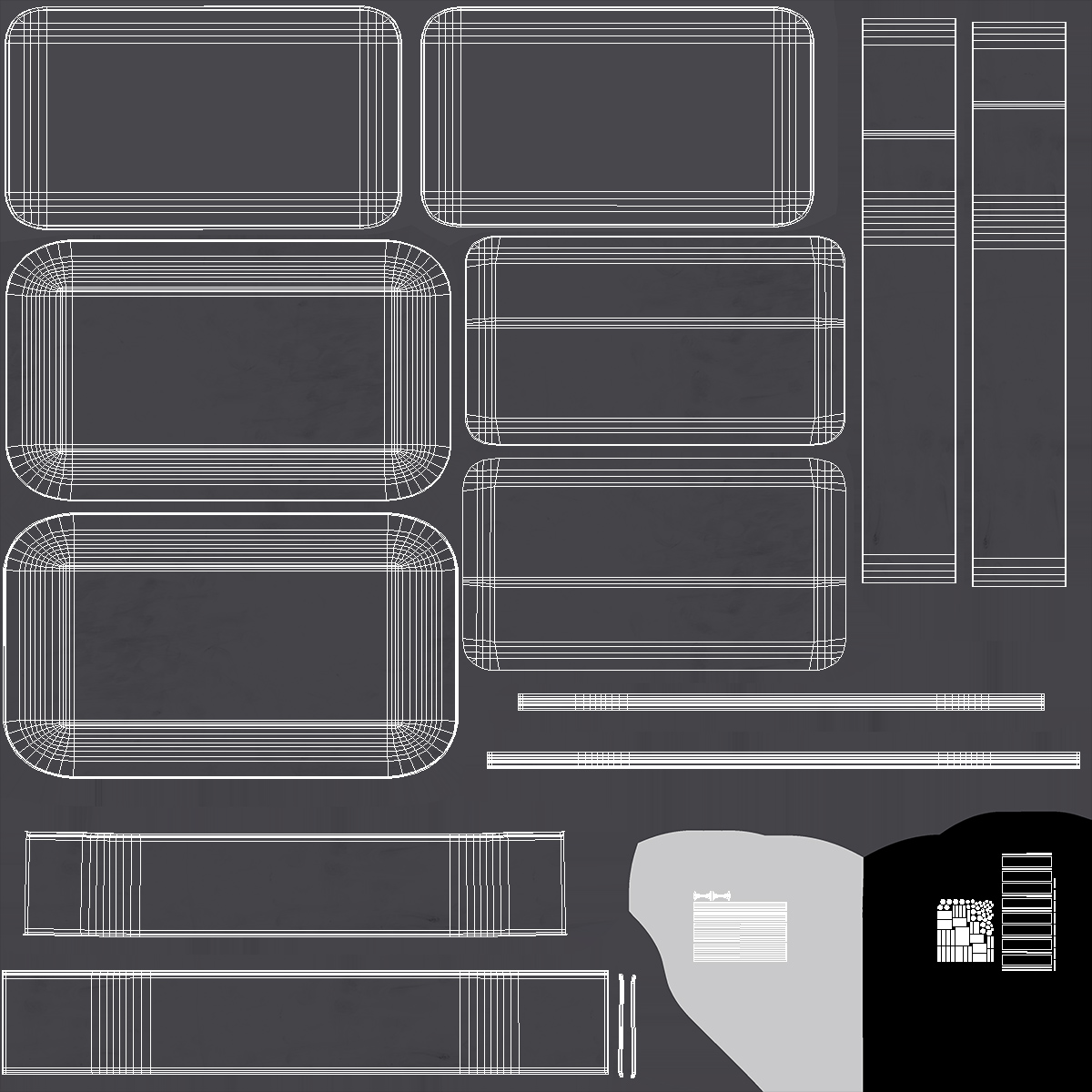 Metal Bread Bin Black Clean 3D
