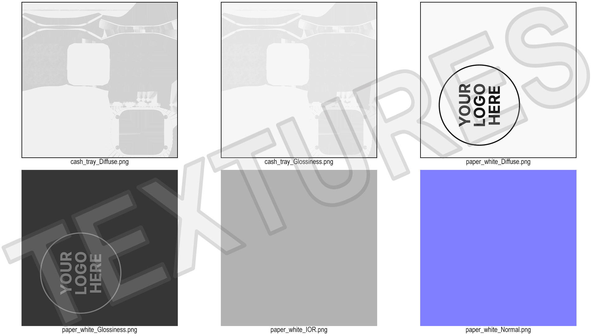 3D Plastic Cash Tray White model