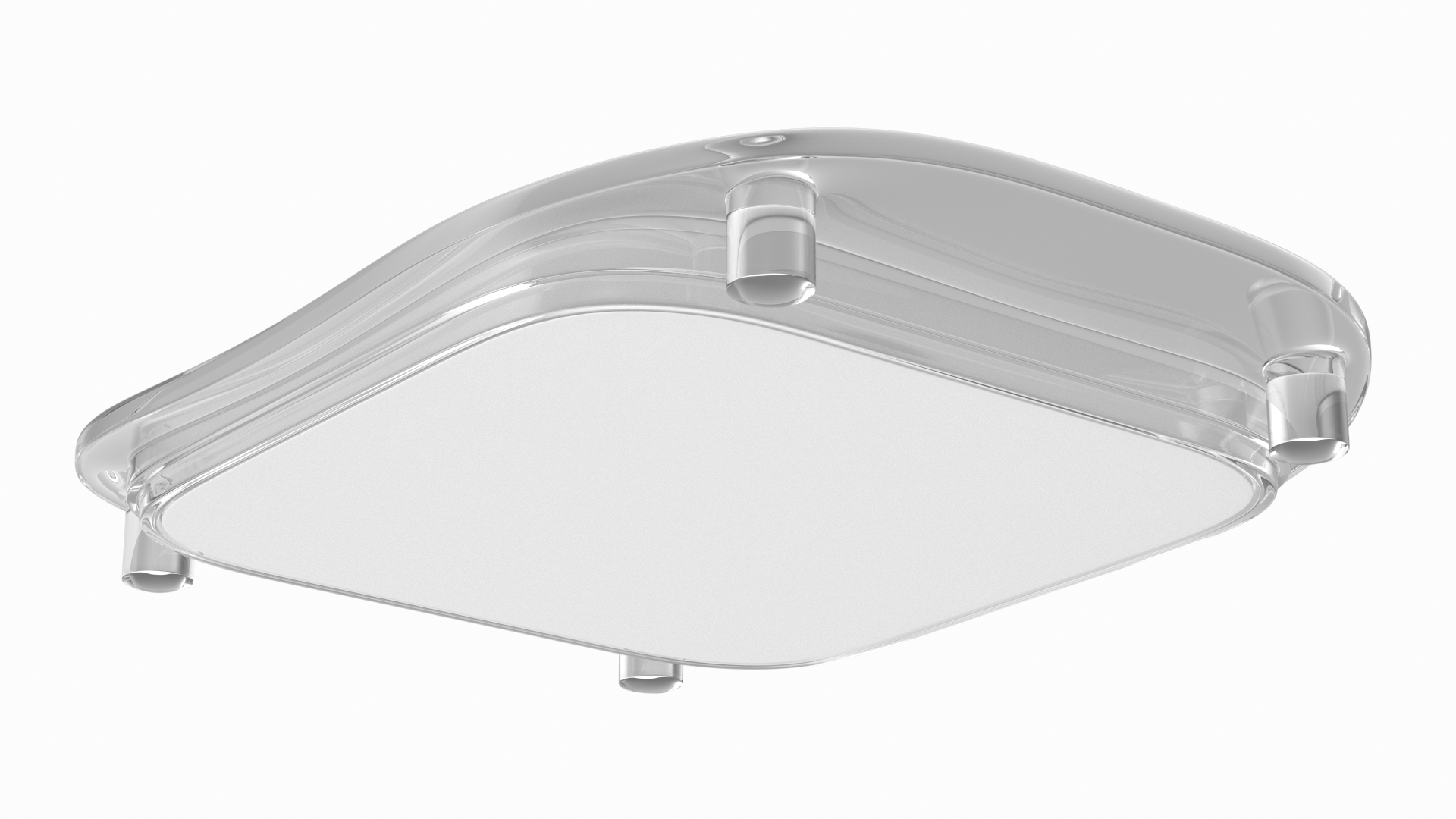 3D Plastic Cash Tray White model