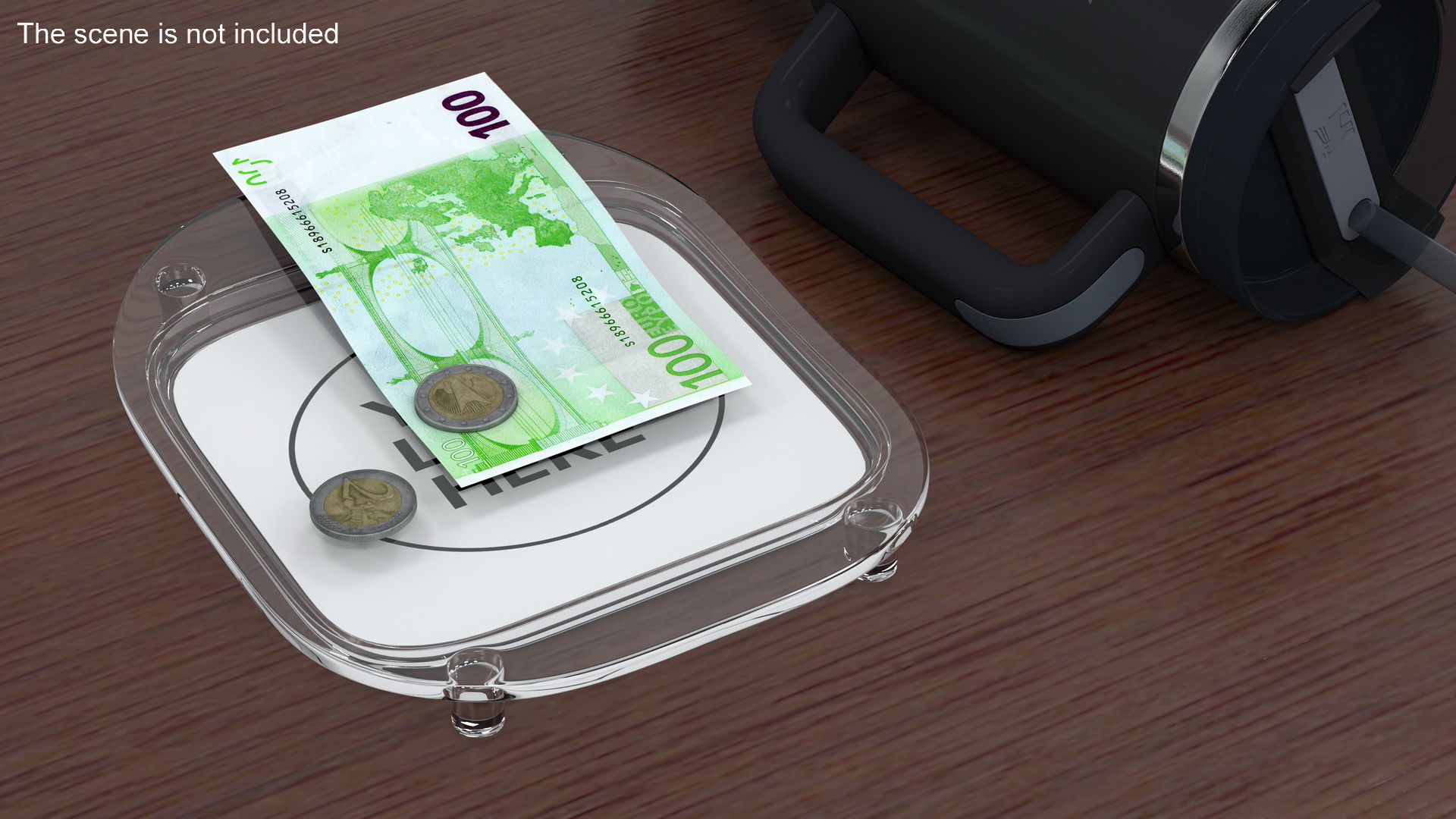 3D Plastic Cash Tray White model