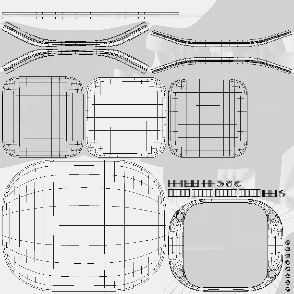 3D Plastic Cash Tray White model