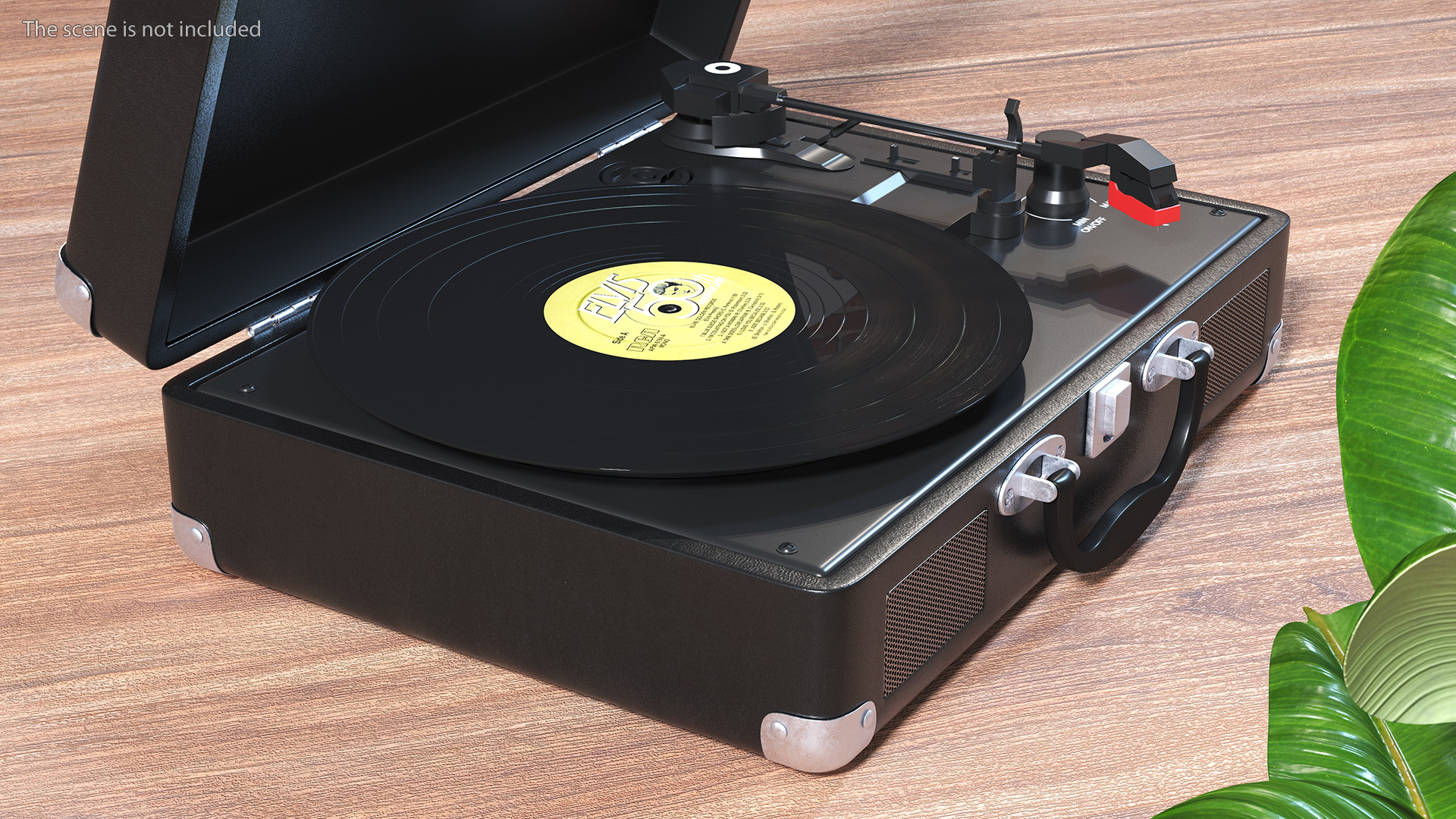 3D model Retro Turntable Player with Vinyl Record