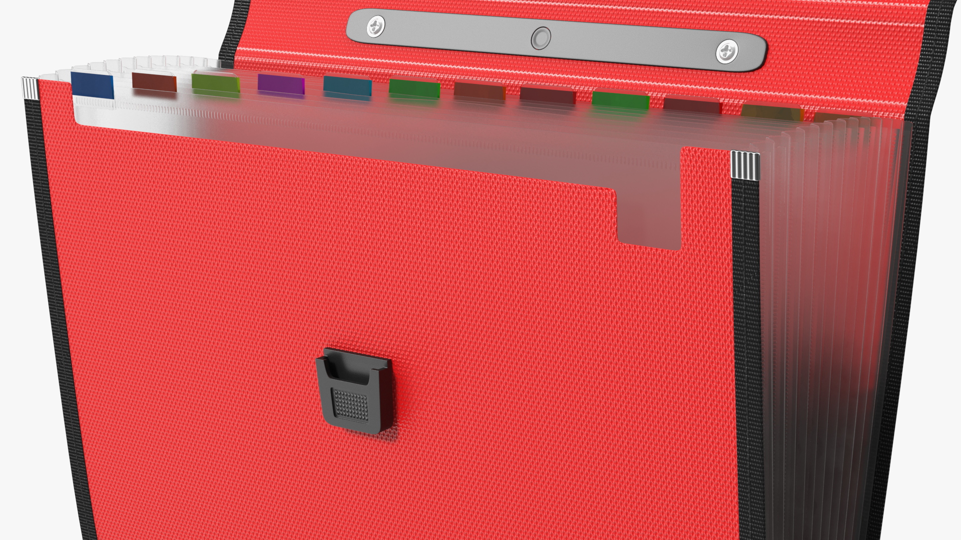 3D model Expandable Document File Folder Red Open