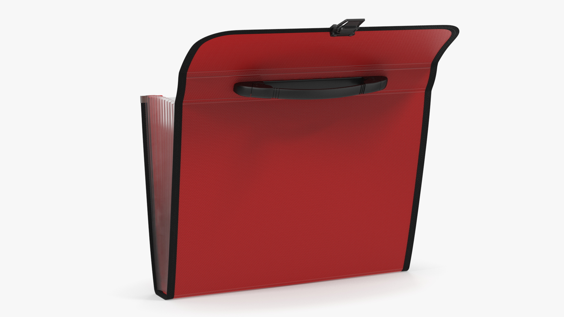 3D model Expandable Document File Folder Red Open