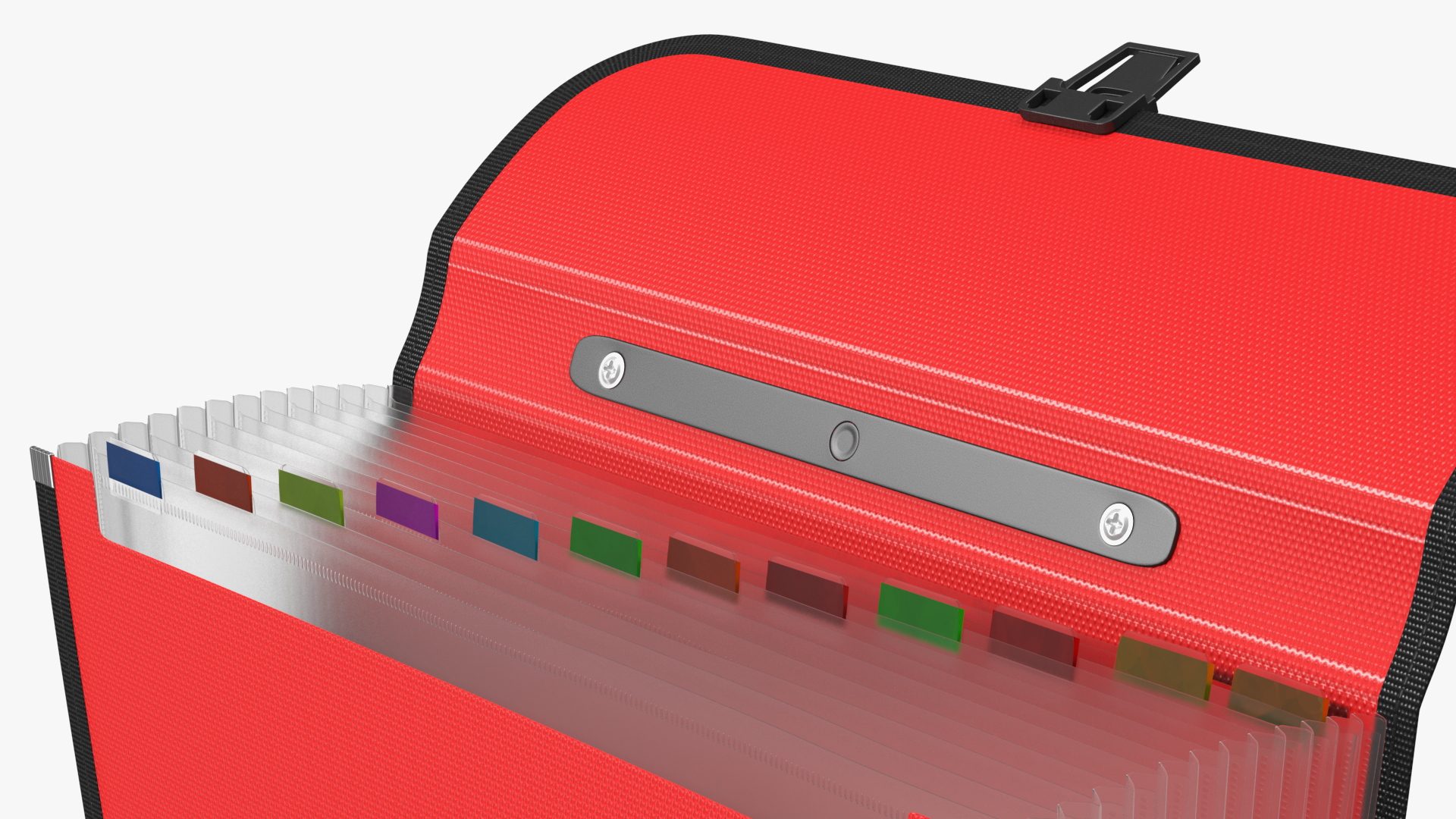 3D model Expandable Document File Folder Red Open