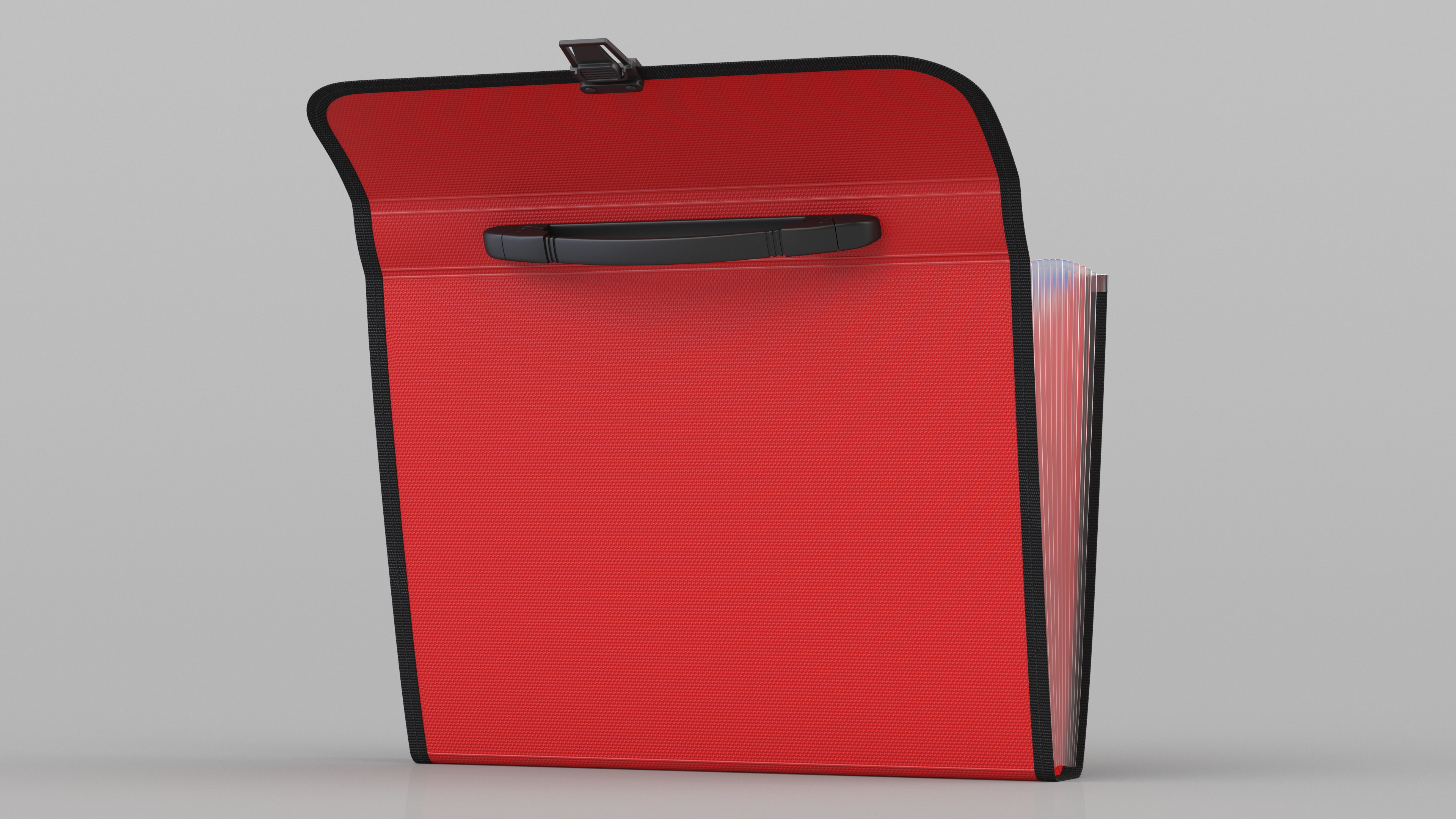3D model Expandable Document File Folder Red Open