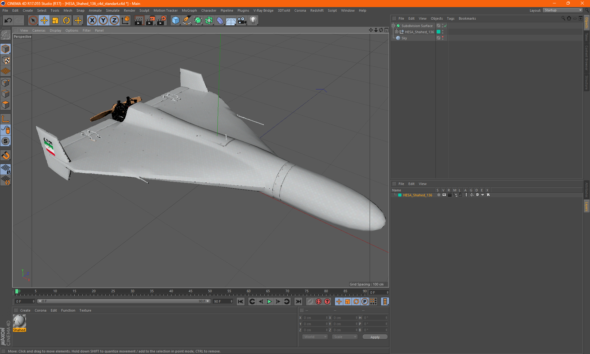 3D model HESA Shahed 136
