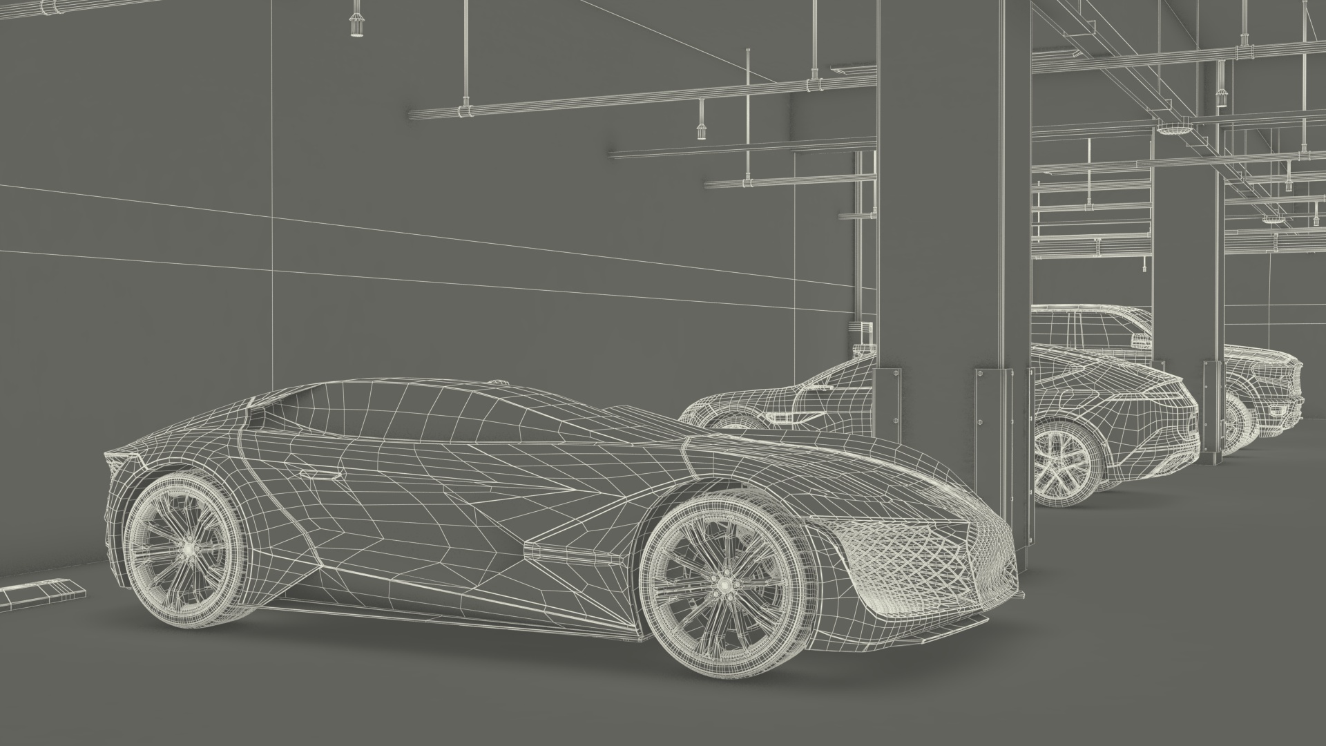 3D Filled Underground Parking