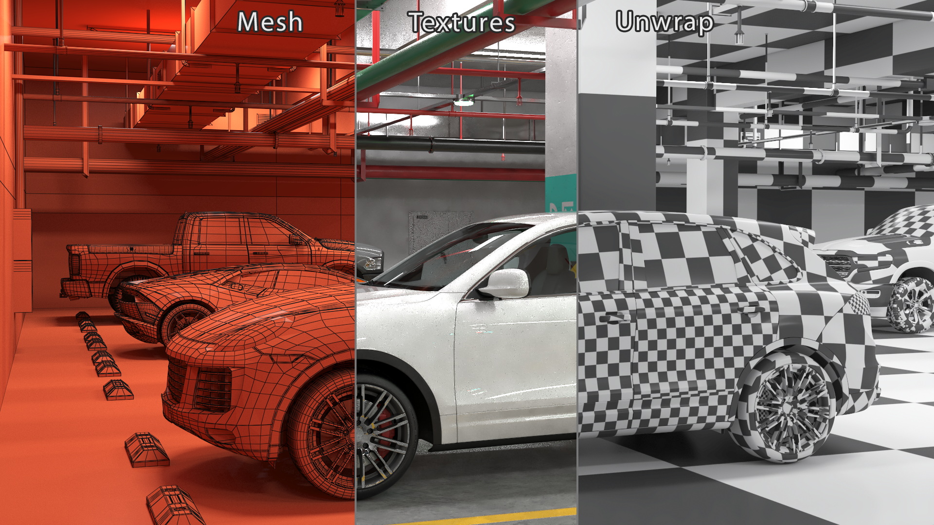 3D Filled Underground Parking