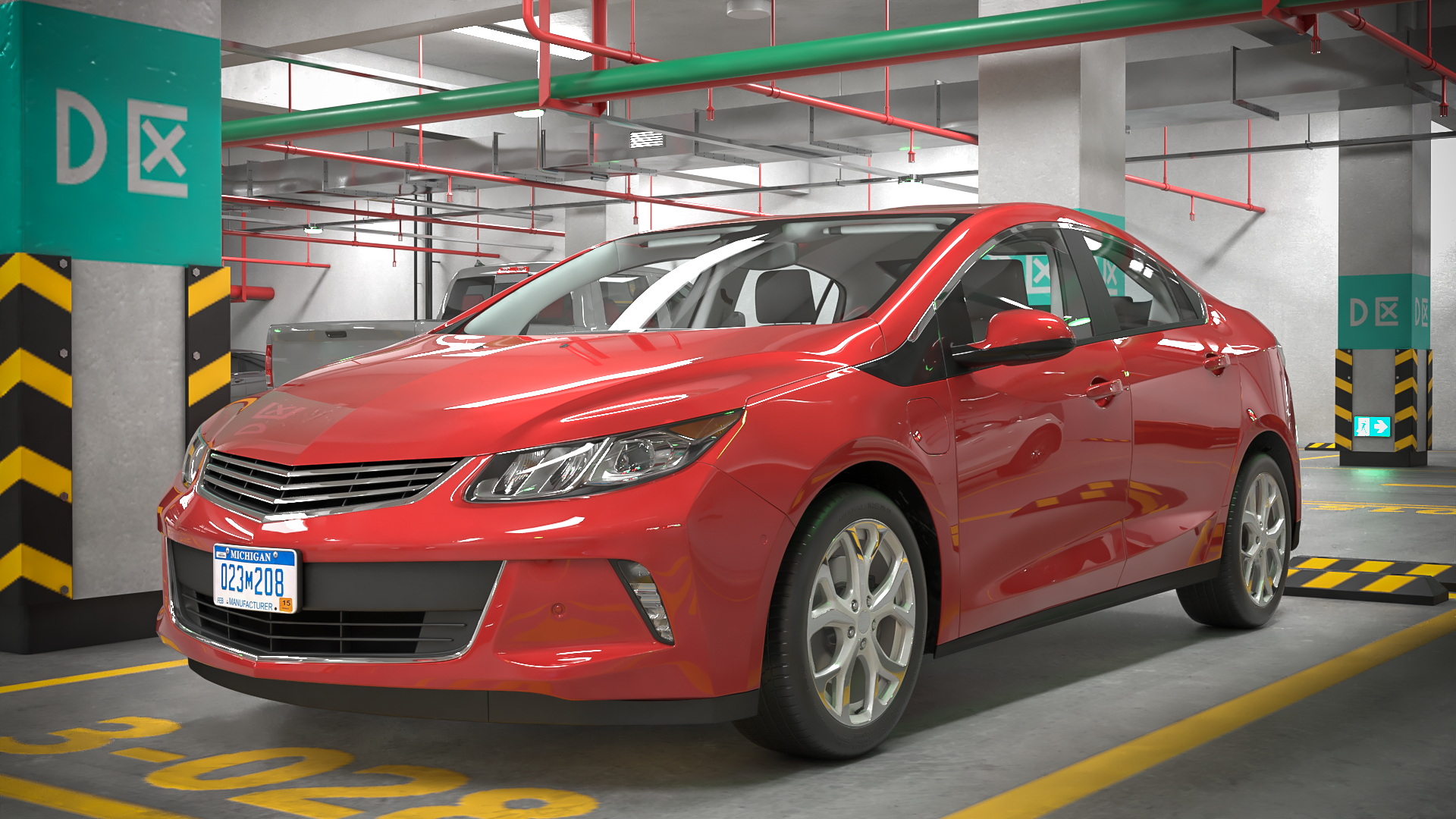3D Filled Underground Parking