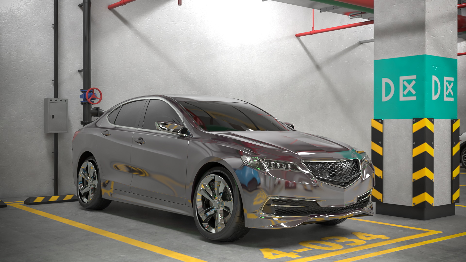 3D Filled Underground Parking