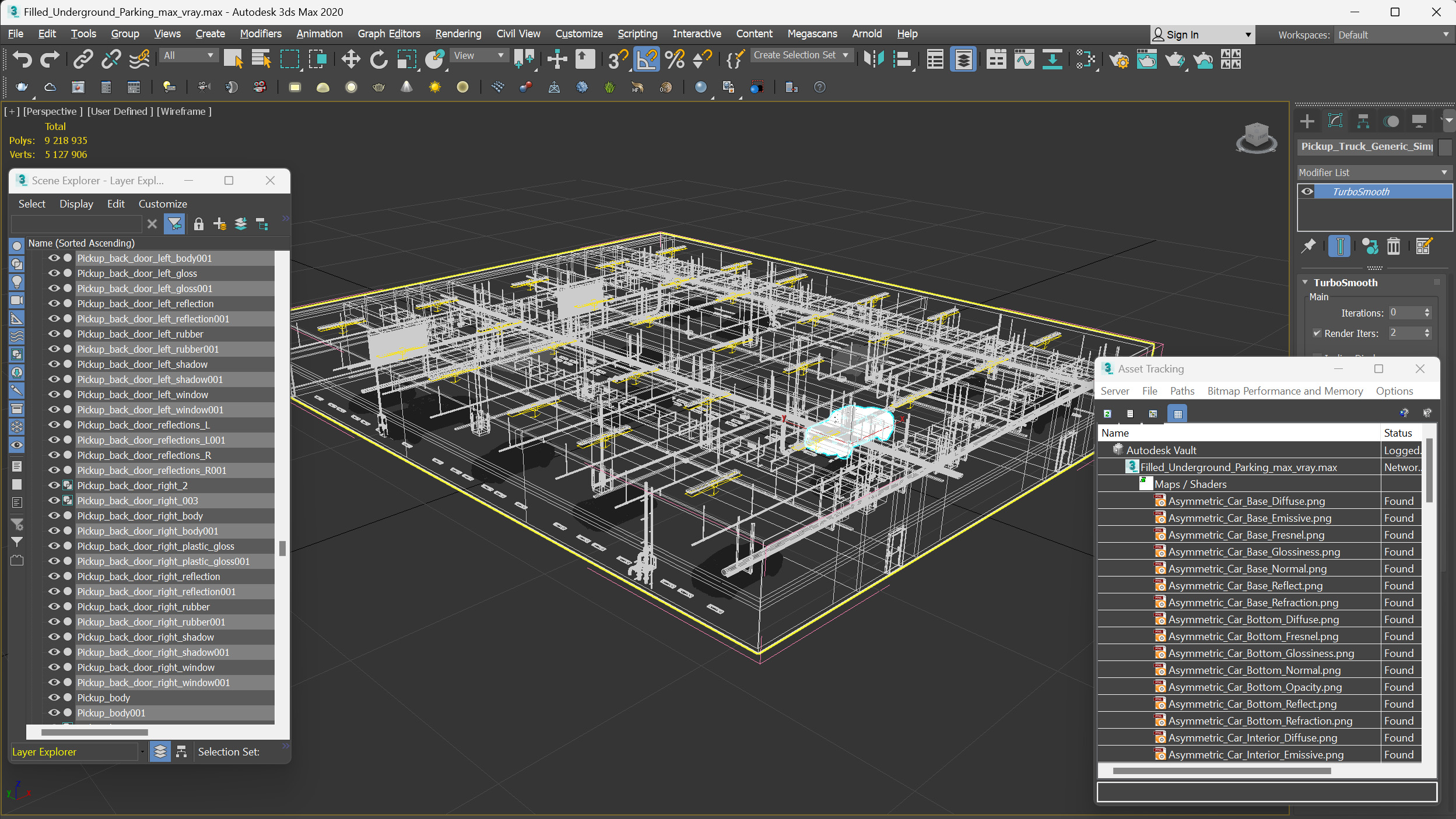 3D Filled Underground Parking